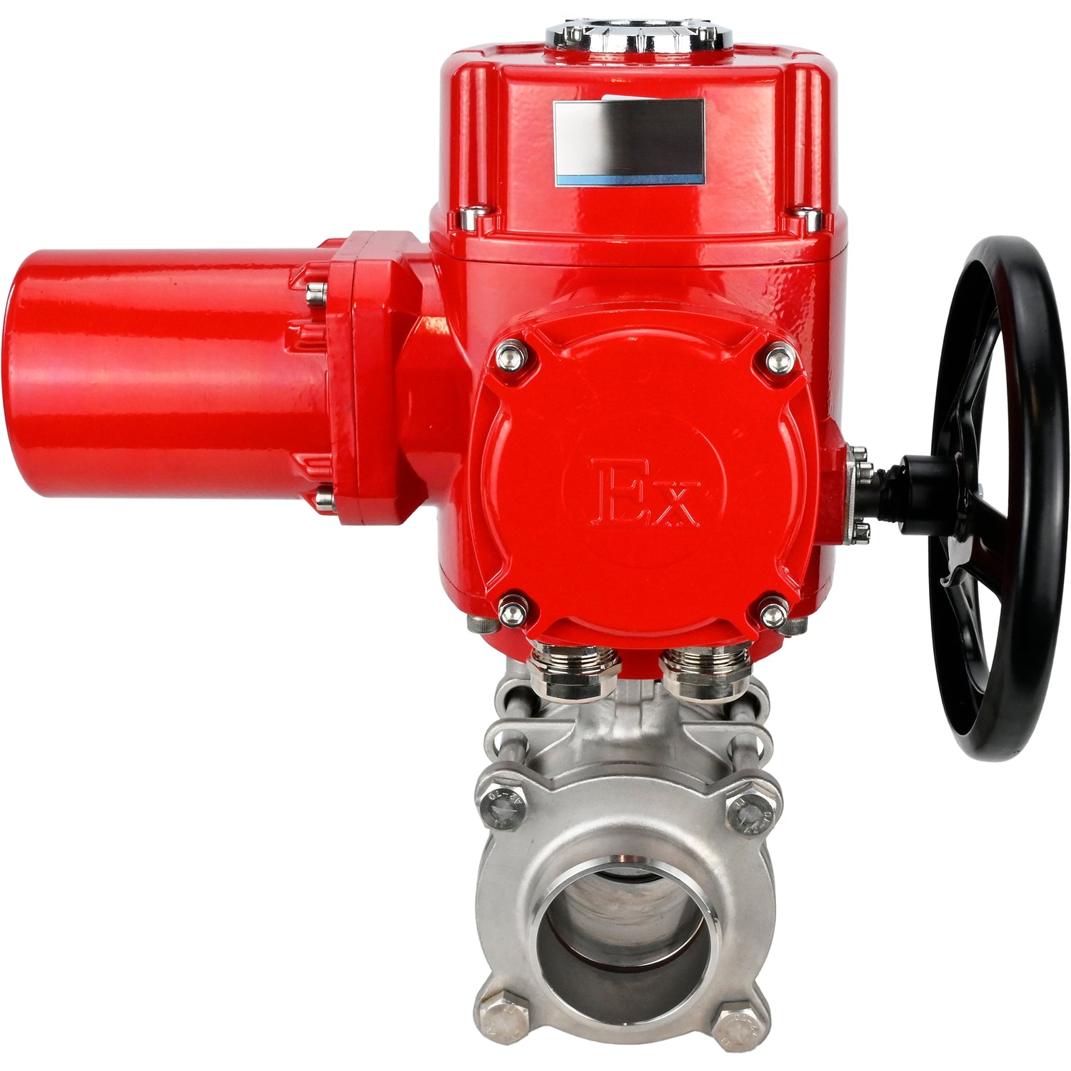 Edelstahl-Kugelhahn Elephant BVPP 316.200-ISO PSI914 SS316 mit vollem Durchgang, zum Schweißen, Gehäusematerial - Edelstahl, elektrischer Schwenkantrieb Elephant QT-W (M) EX 380 V