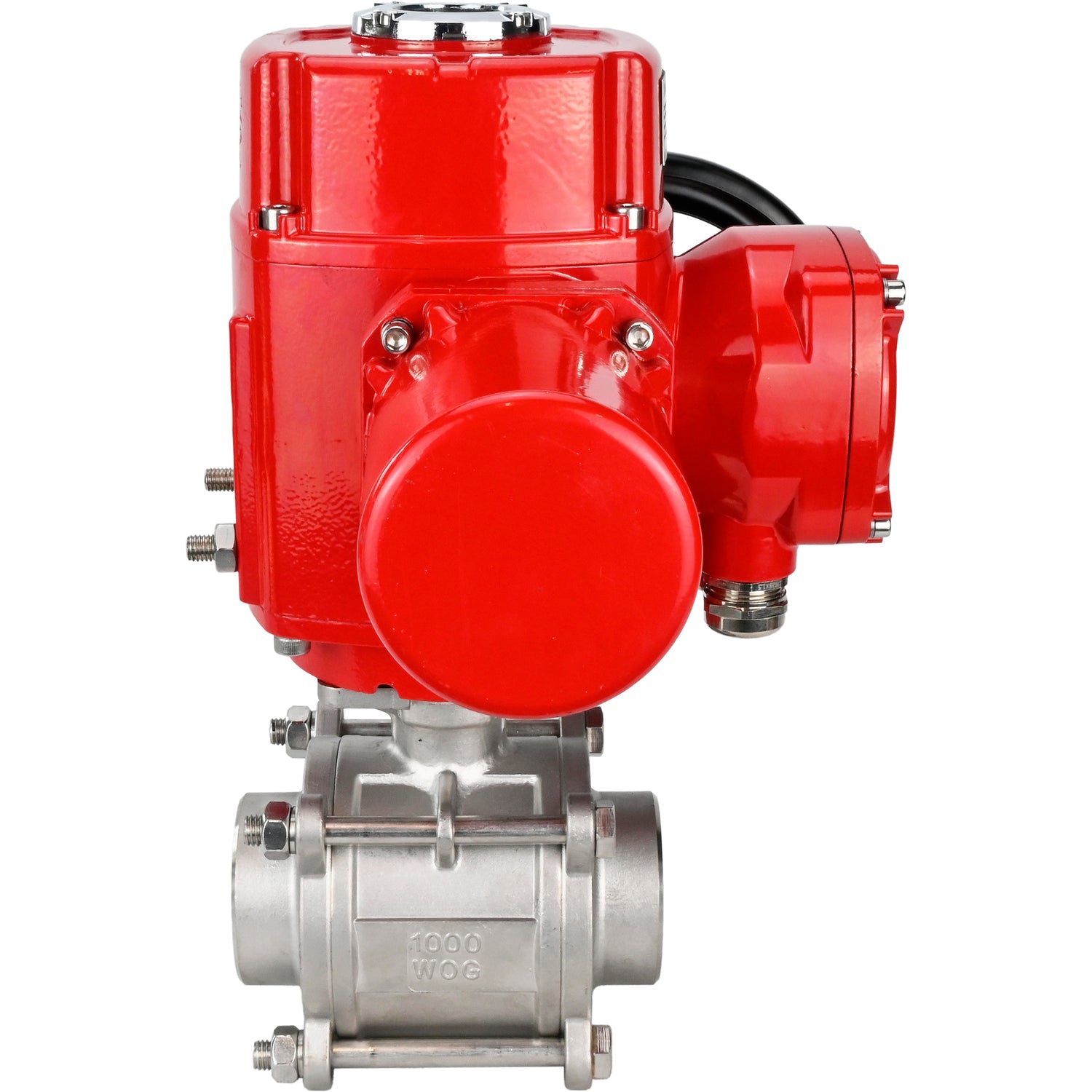 Edelstahl-Kugelhahn Elephant BVPP 316.200-ISO PSI914 SS316 mit vollem Durchgang, zum Schweißen, Gehäusematerial - Edelstahl, elektrischer Schwenkantrieb Elephant QT-W (M) EX 380 V