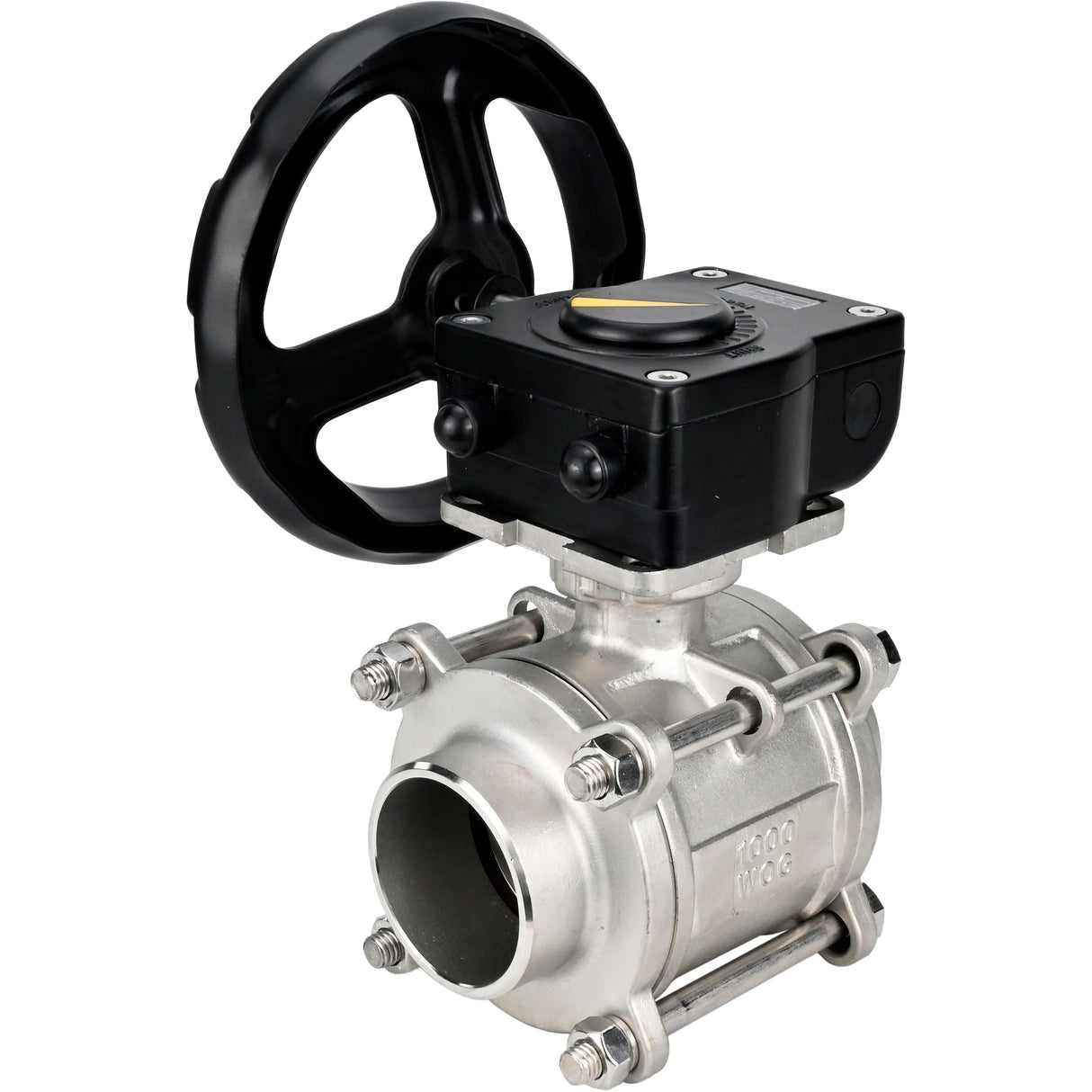 Kugelhahn aus Edelstahl Elephant kshpp-316200-iso_ham, Gehäusematerial - Edelstahl AISI 316, Kugelmaterial - Edelstahl AISI 316, Dichtung - PTFE, handbetätigt