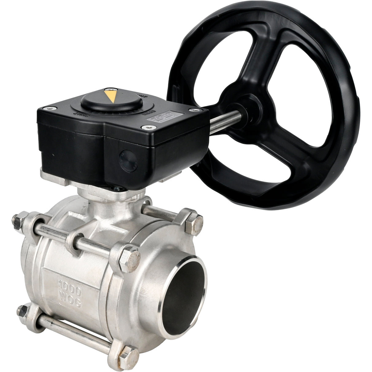 Kugelhahn aus Edelstahl Elephant kshpp-316200-iso_ham, Gehäusematerial - Edelstahl AISI 316, Kugelmaterial - Edelstahl AISI 316, Dichtung - PTFE, handbetätigt