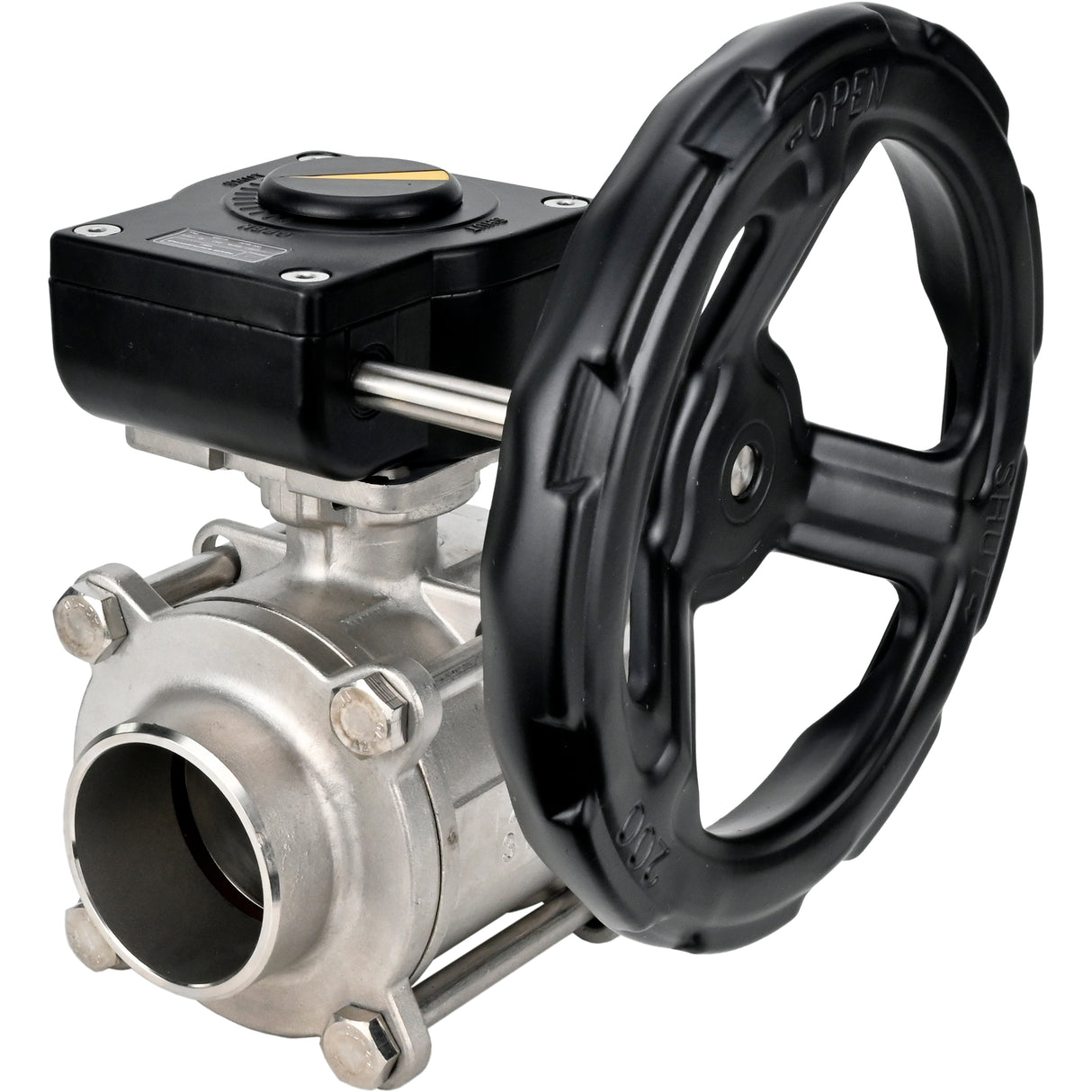 Kugelhahn aus Edelstahl Elephant kshpp-316200-iso_ham, Gehäusematerial - Edelstahl AISI 316, Kugelmaterial - Edelstahl AISI 316, Dichtung - PTFE, handbetätigt