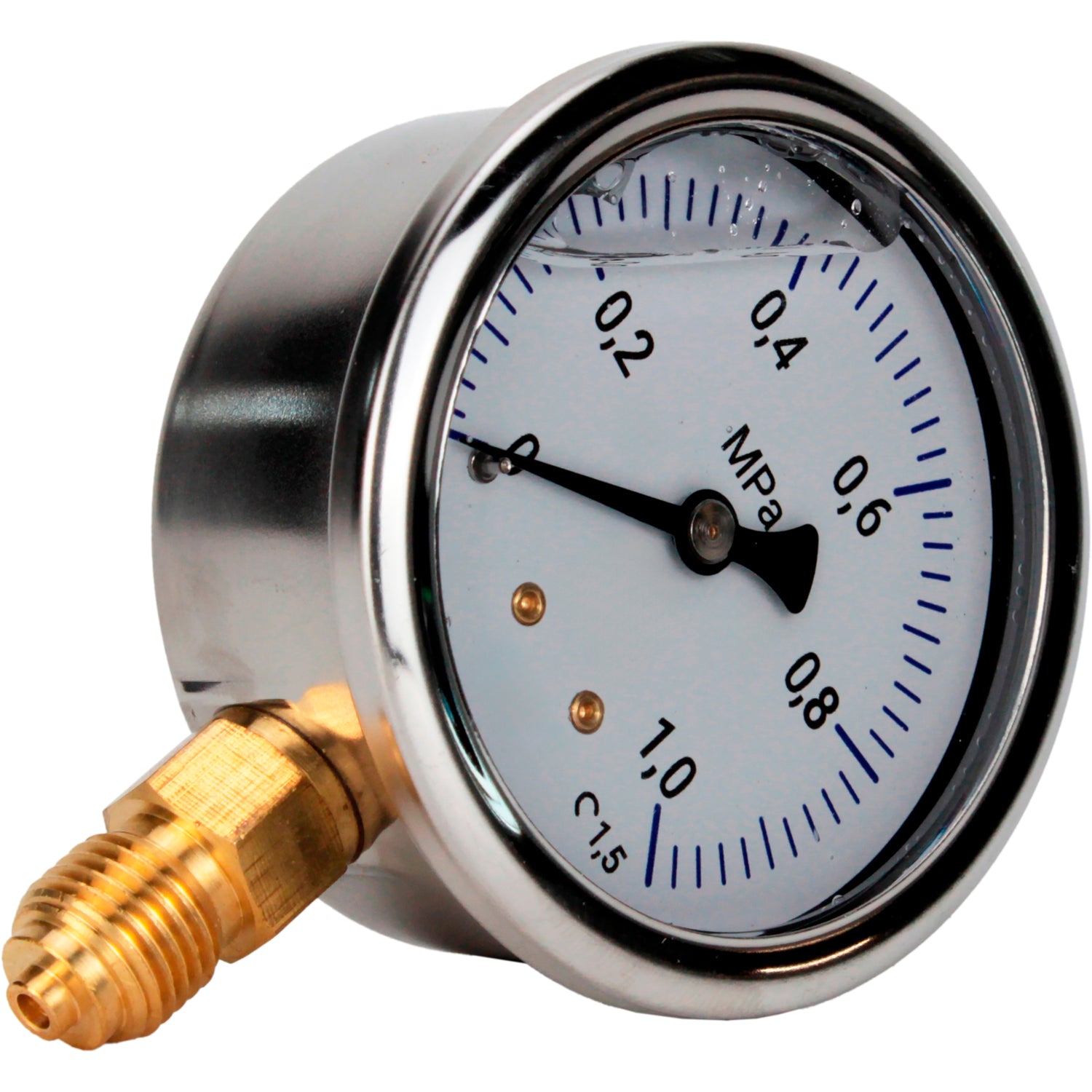 Manometer vibrationsfest Elephant MB-311-R1,5, radial, Edelstahl 304, Genauigkeitsklasse 1,5