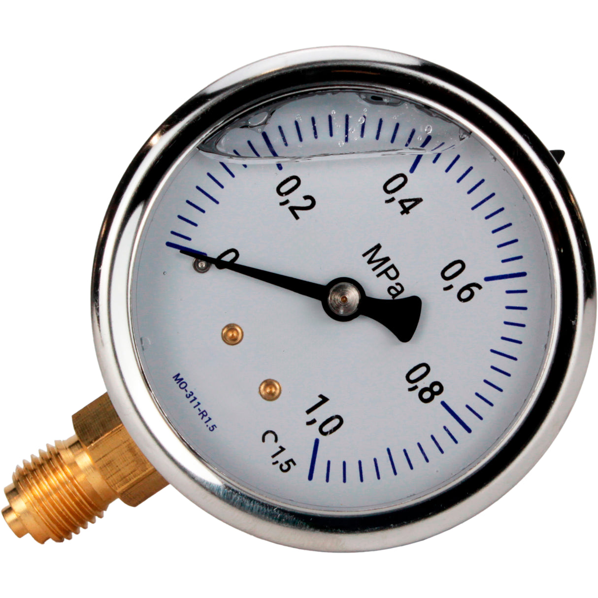 Manometer vibrationsfest Elephant MB-311-R1,5, radial, Edelstahl 304, Genauigkeitsklasse 1,5