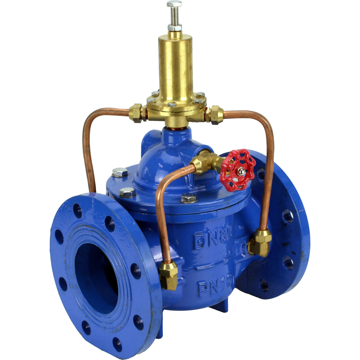 Regler „bis zu sich selbst“ mit Vorsteuerung ElephantPVB3-1313N-F, Membranregler, Gehäuse - Grauguss GGG40, Scheibe - Grauguss GGG40, Dichtung - NBR, Flanschanschluss