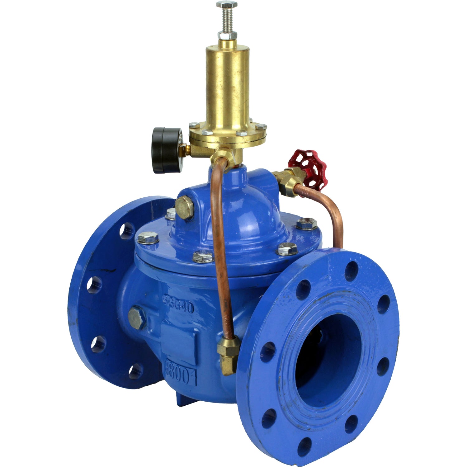 Regler „bis zu sich selbst“ mit Vorsteuerung ElephantPVB3-1313N-F, Membranregler, Gehäuse - Grauguss GGG40, Scheibe - Grauguss GGG40, Dichtung - NBR, Flanschanschluss