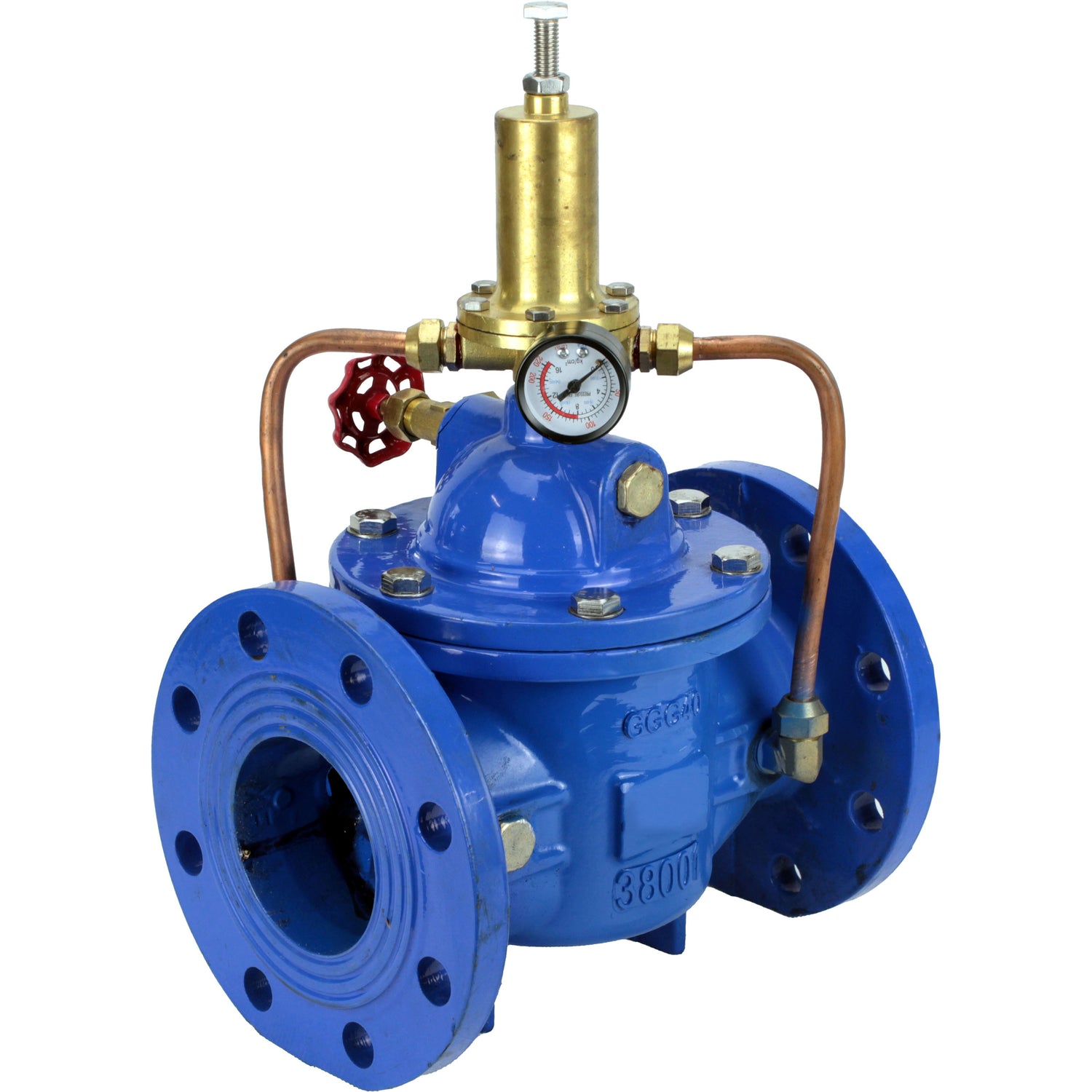 Regler „bis zu sich selbst“ mit Vorsteuerung ElephantPVB3-1313N-F, Membranregler, Gehäuse - Grauguss GGG40, Scheibe - Grauguss GGG40, Dichtung - NBR, Flanschanschluss