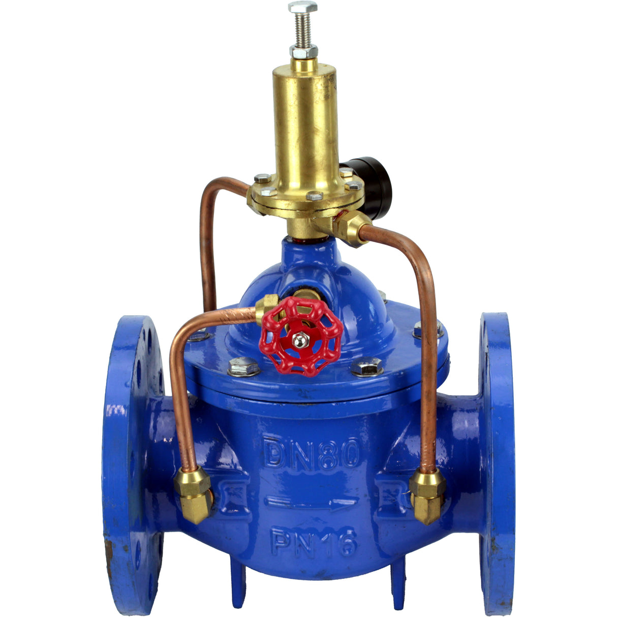 Regler „bis zu sich selbst“ mit Vorsteuerung ElephantPVB3-1313N-F, Membranregler, Gehäuse - Grauguss GGG40, Scheibe - Grauguss GGG40, Dichtung - NBR, Flanschanschluss