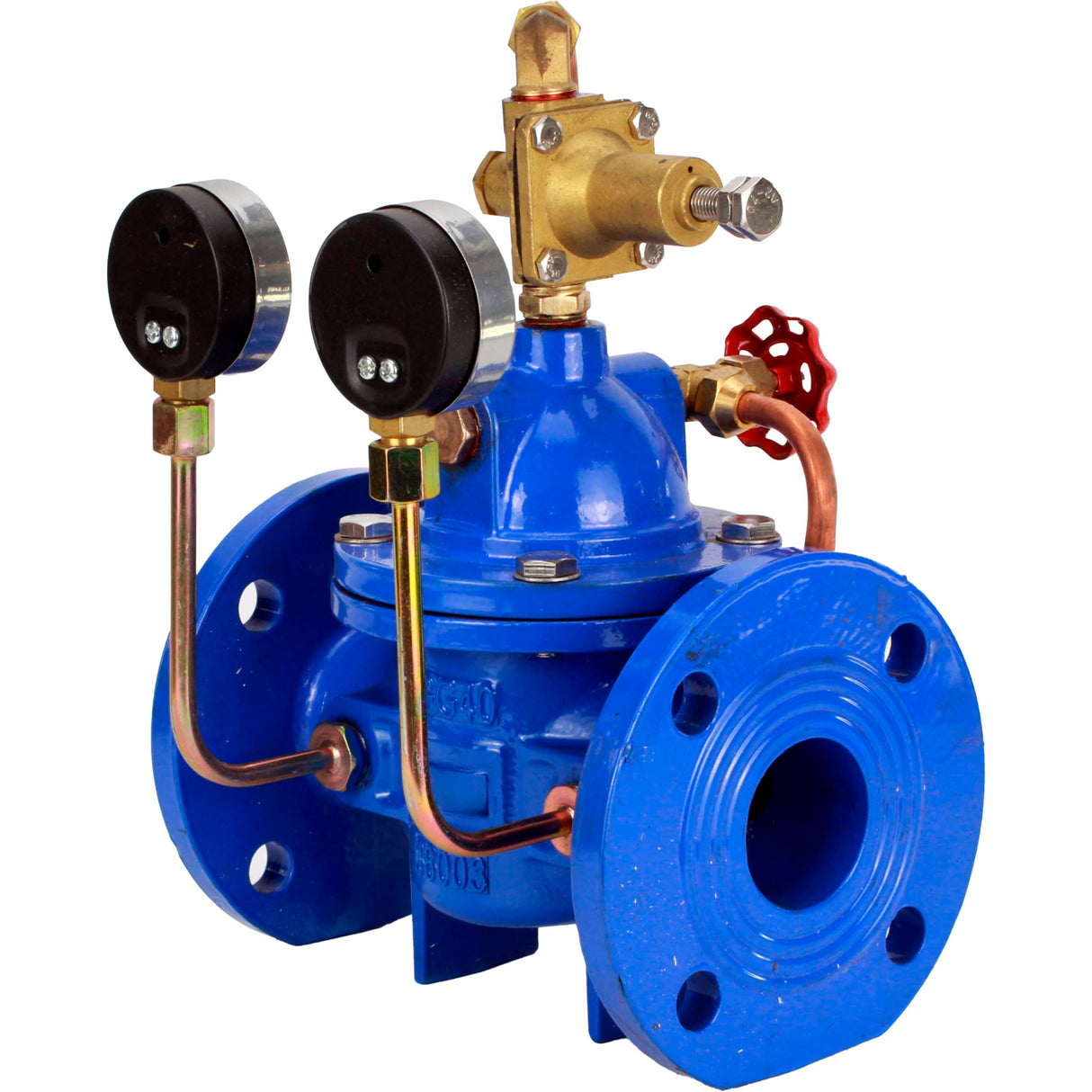 Nachselbstregler mit Vorsteuerung Elephant PVA1-1313RR-F, Membranregler, Gehäuse - Grauguss GGG40, Scheibe - Grauguss GGG40, Dichtung - verstärkter Naturkautschuk, Flanschanschluss
