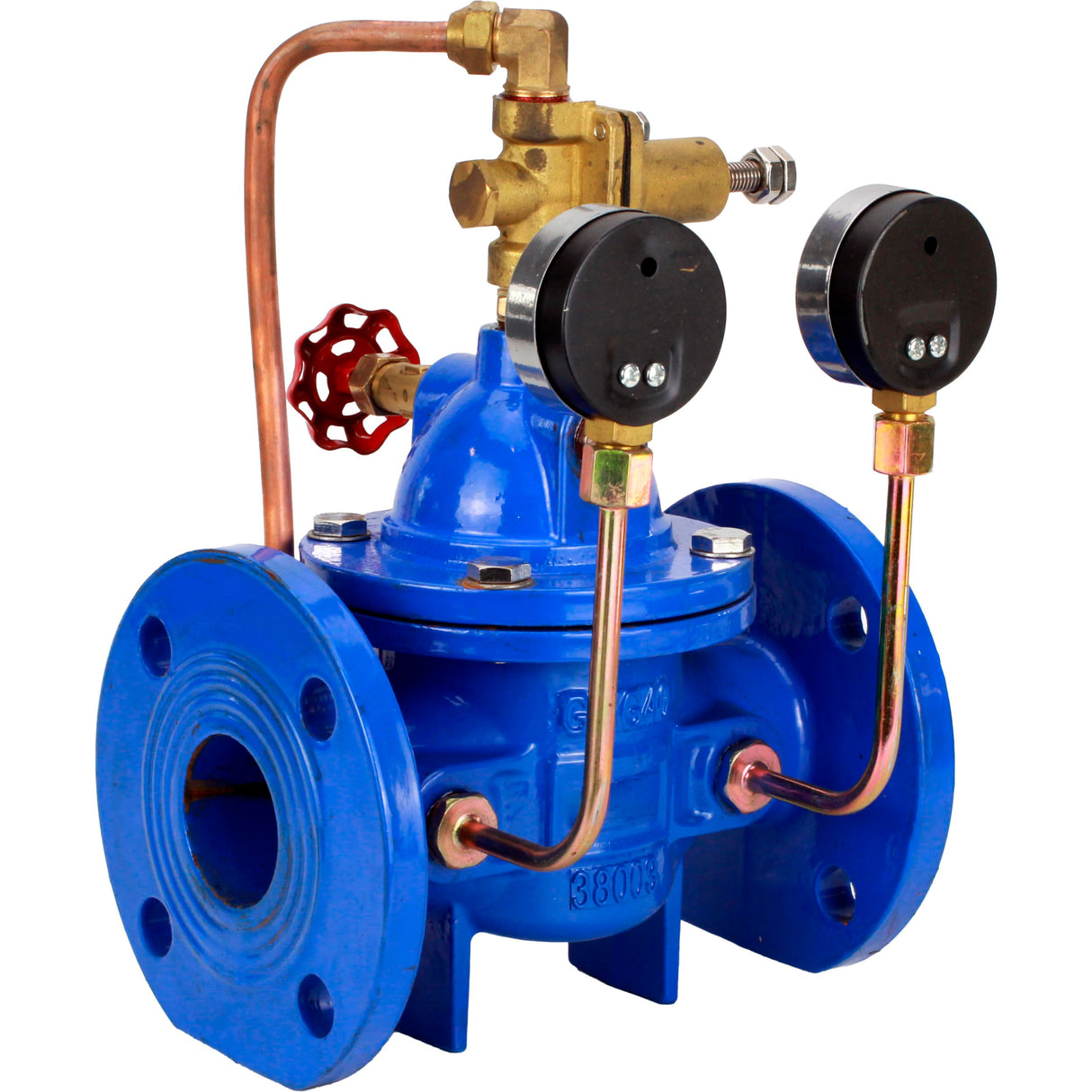 Nachselbstregler mit Vorsteuerung Elephant PVA1-1313RR-F, Membranregler, Gehäuse - Grauguss GGG40, Scheibe - Grauguss GGG40, Dichtung - verstärkter Naturkautschuk, Flanschanschluss