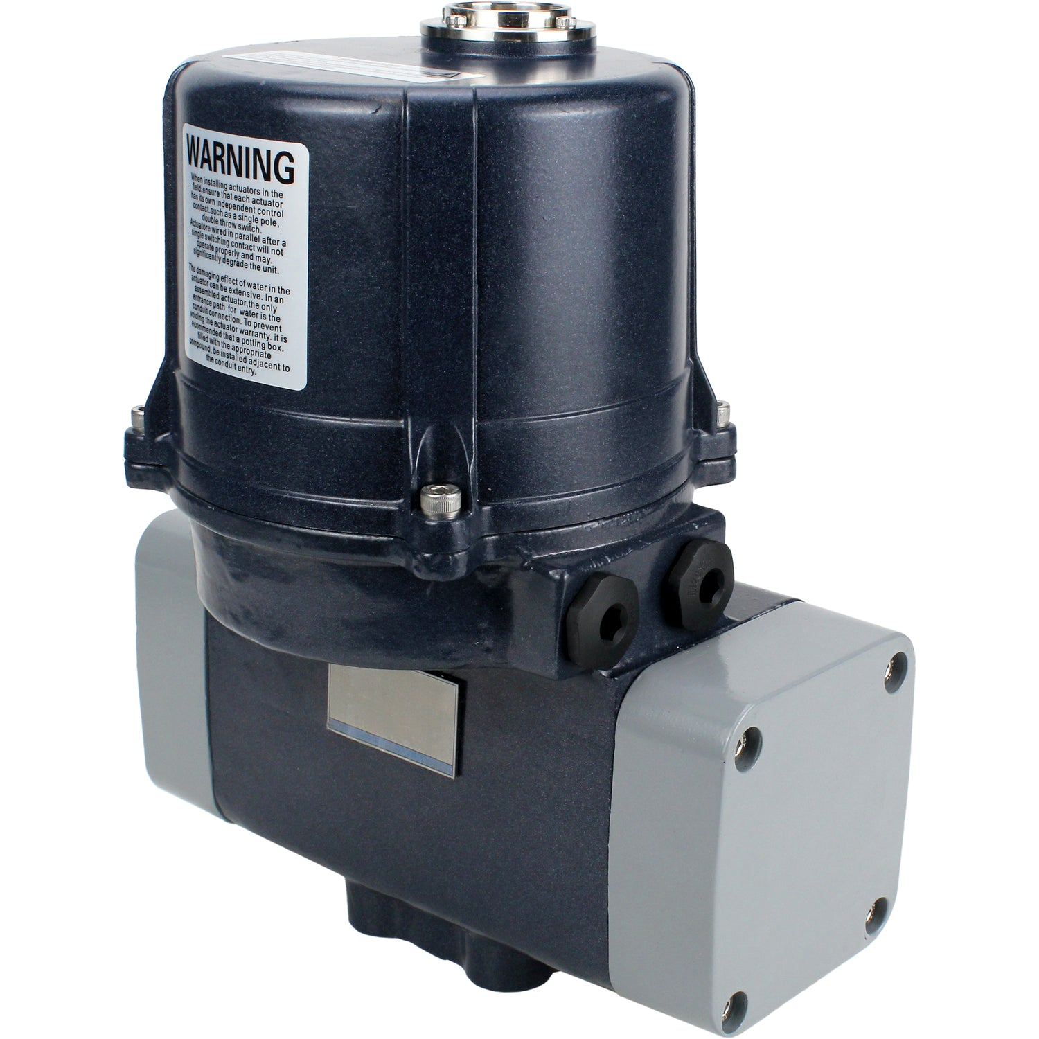 Elektrische Vierteldrehungsantriebe Elephant QTSA-N-EM-O0-220VAC mit Federrückstellung, quadratisch 14x14-27x27, Drehmoment 30-300Nm