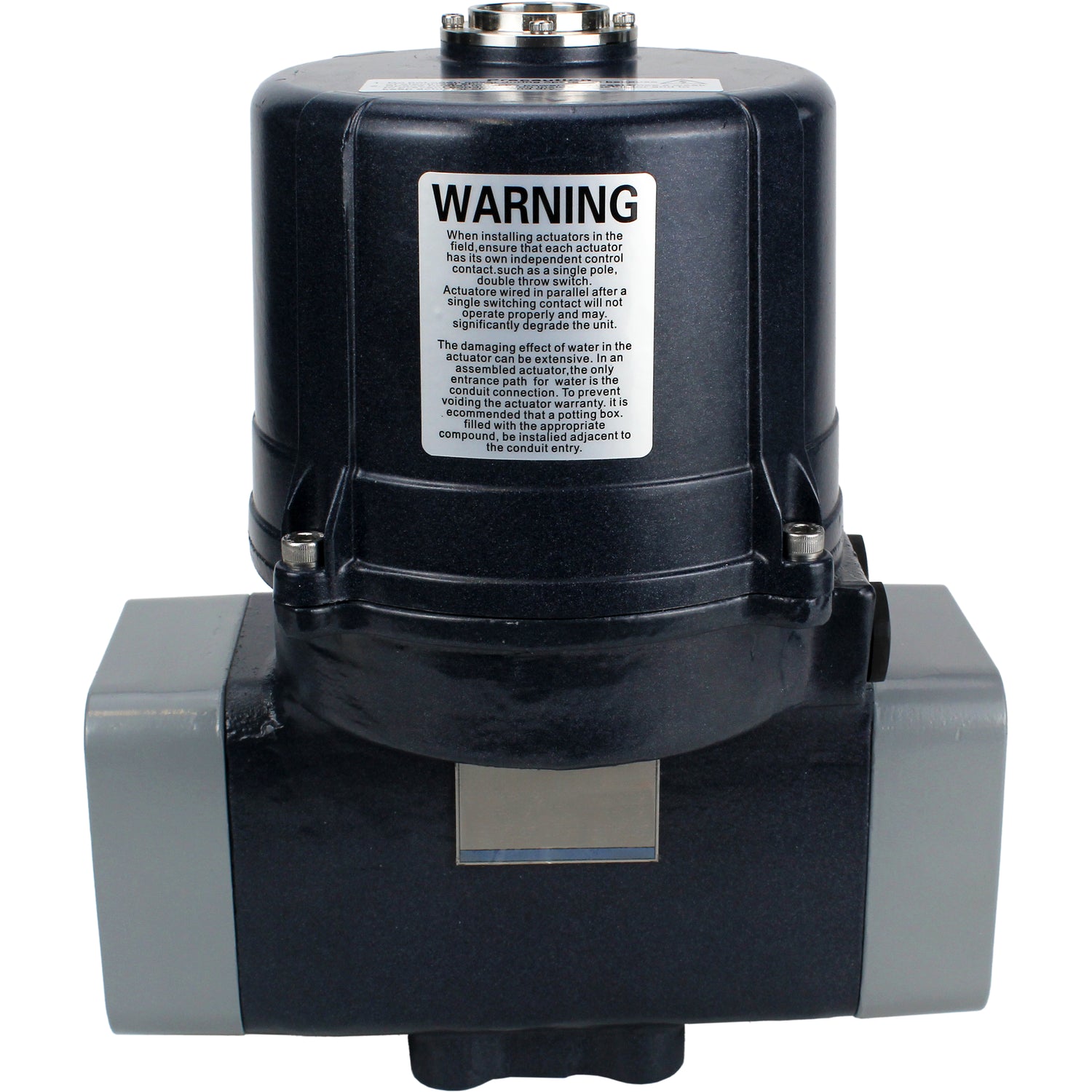 Elektrische Vierteldrehungsantriebe Elephant QTSA-N-EM-O0-220VAC mit Federrückstellung, quadratisch 14x14-27x27, Drehmoment 30-300Nm