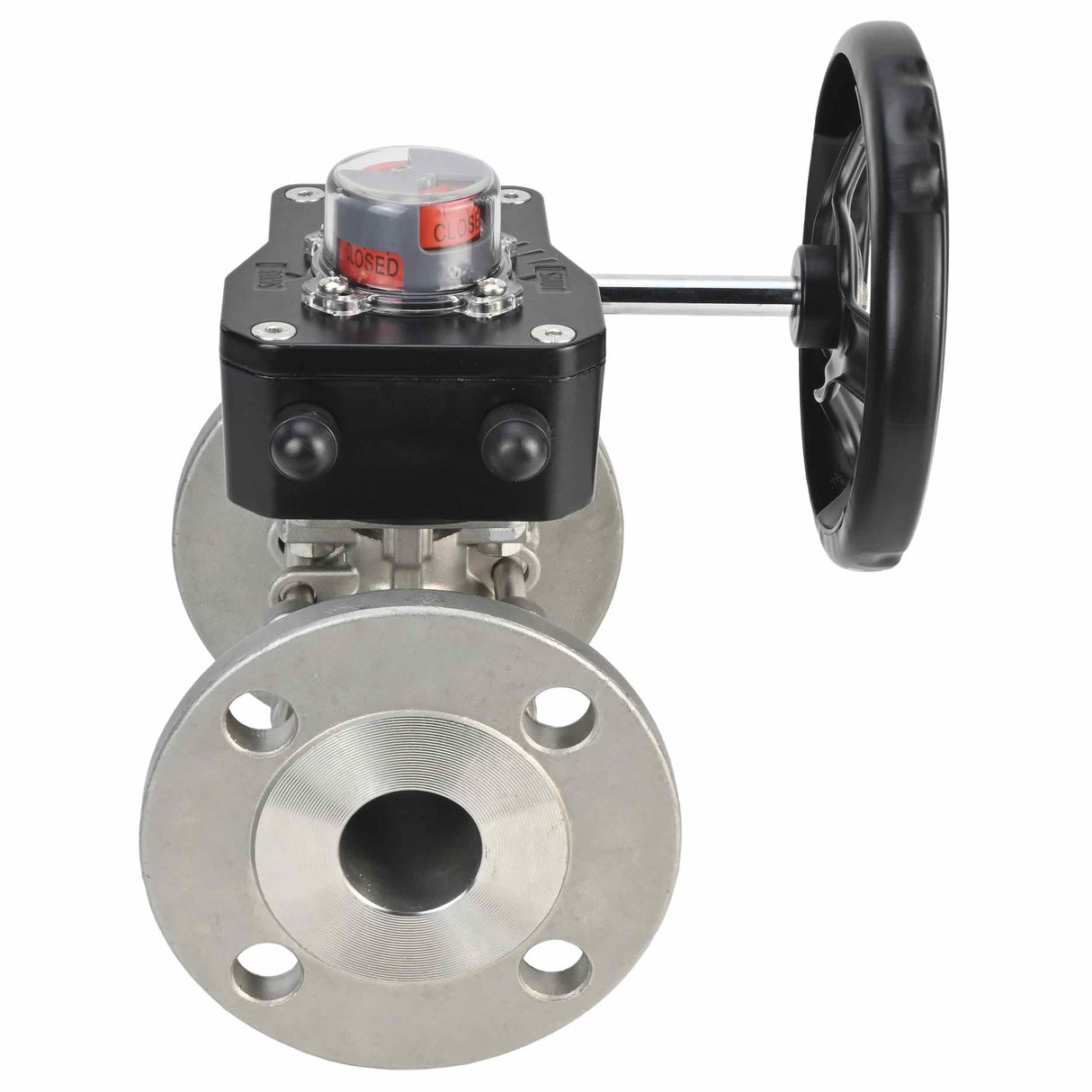 Kugelhahn aus Edelstahl Elephant ksfpt-304-180-hgb, Gehäusematerial - Edelstahl AISI 304, Kugelmaterial - Edelstahl AISI 304, Dichtung - PTFE, handbetätigt