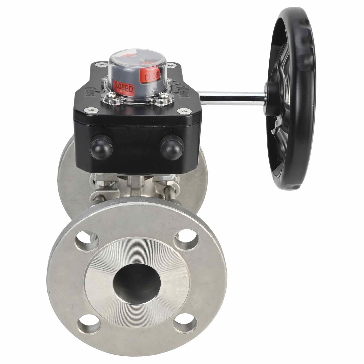 Kugelhahn aus Edelstahl Elephant ksfpt-304-180-hgb, Gehäusematerial - Edelstahl AISI 304, Kugelmaterial - Edelstahl AISI 304, Dichtung - PTFE, handbetätigt