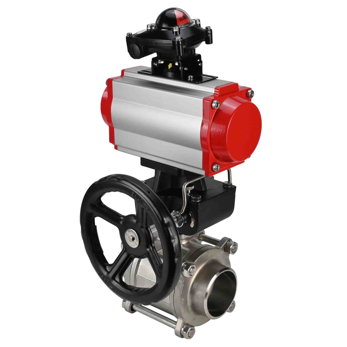 Kugelhahn aus Edelstahl Elephant kshpp-316200-da-apl210n-hdm, Gehäusematerial - Edelstahl AISI 316, Kugelmaterial - Edelstahl AISI 316, Dichtung - PTFE, pneumatisch betätigt