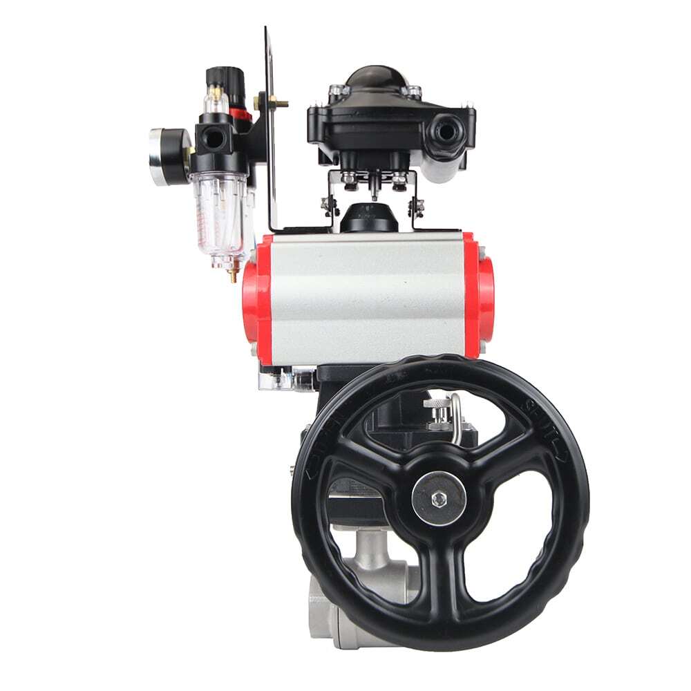 Kugelhahn aus Edelstahl Elephant kshmp316-elephant-da-4m310-24-apl210n-hdm-afc2000, Gehäusematerial - Edelstahl AISI 316, Kugelmaterial - Edelstahl AISI 316, Dichtung - PTFE, pneumatisch betätigt