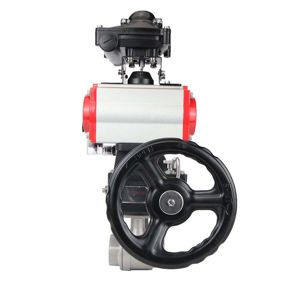 Kugelhahn aus Edelstahl Elephant kshmp316-elephant-da-4m310-110/220v-apl-210n-hdm, Gehäusematerial - Edelstahl AISI 316, Kugelmaterial - Edelstahl AISI 316, Dichtung - PTFE, pneumatisch betätigt