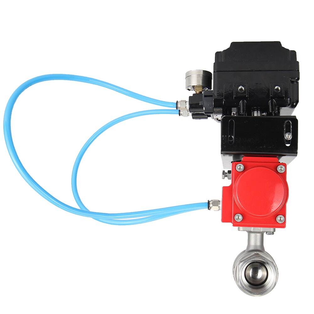 Kugelhahn aus Edelstahl Elephant kshmp316-elephant-sa-yt1000rsi, Gehäusematerial - Edelstahl AISI 316, Kugelmaterial - Edelstahl AISI 316, Dichtung - PTFE, pneumatisch betätigt