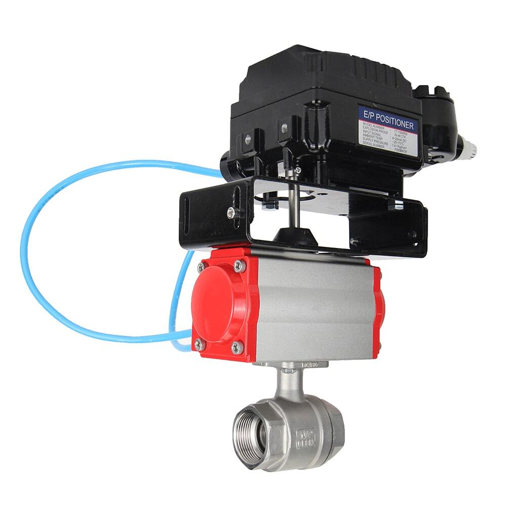 Kugelhahn aus Edelstahl Elephant kshmp316-elephant-da-yt1000rsi, Gehäusematerial - Edelstahl AISI 316, Kugelmaterial - Edelstahl AISI 316, Dichtung - PTFE, pneumatisch betätigt