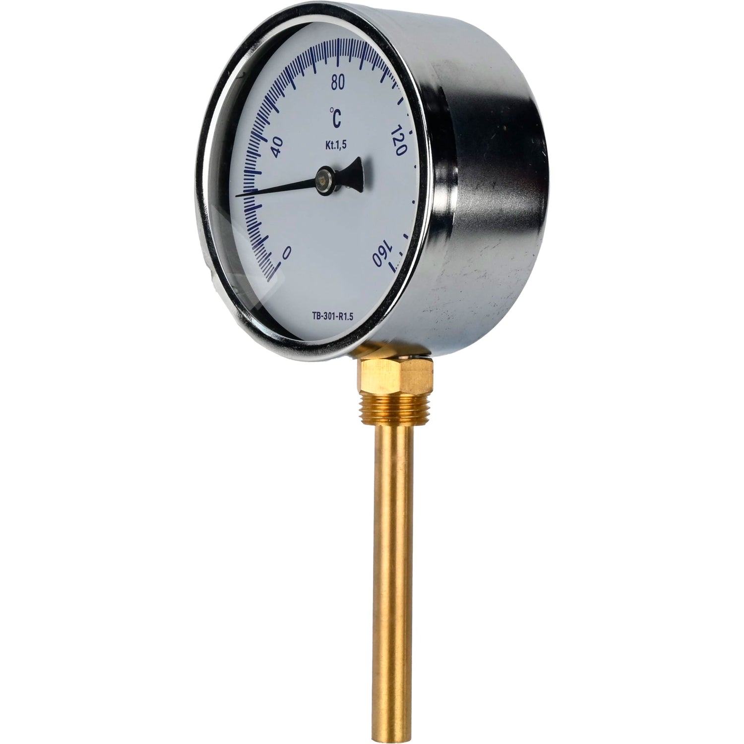 Bimetall-Radialthermometer Elephant TB-301-R1.5 10-25 bar, Edelstahl, Eintauchlänge 46-150mm, Genauigkeitsklasse - 1.5