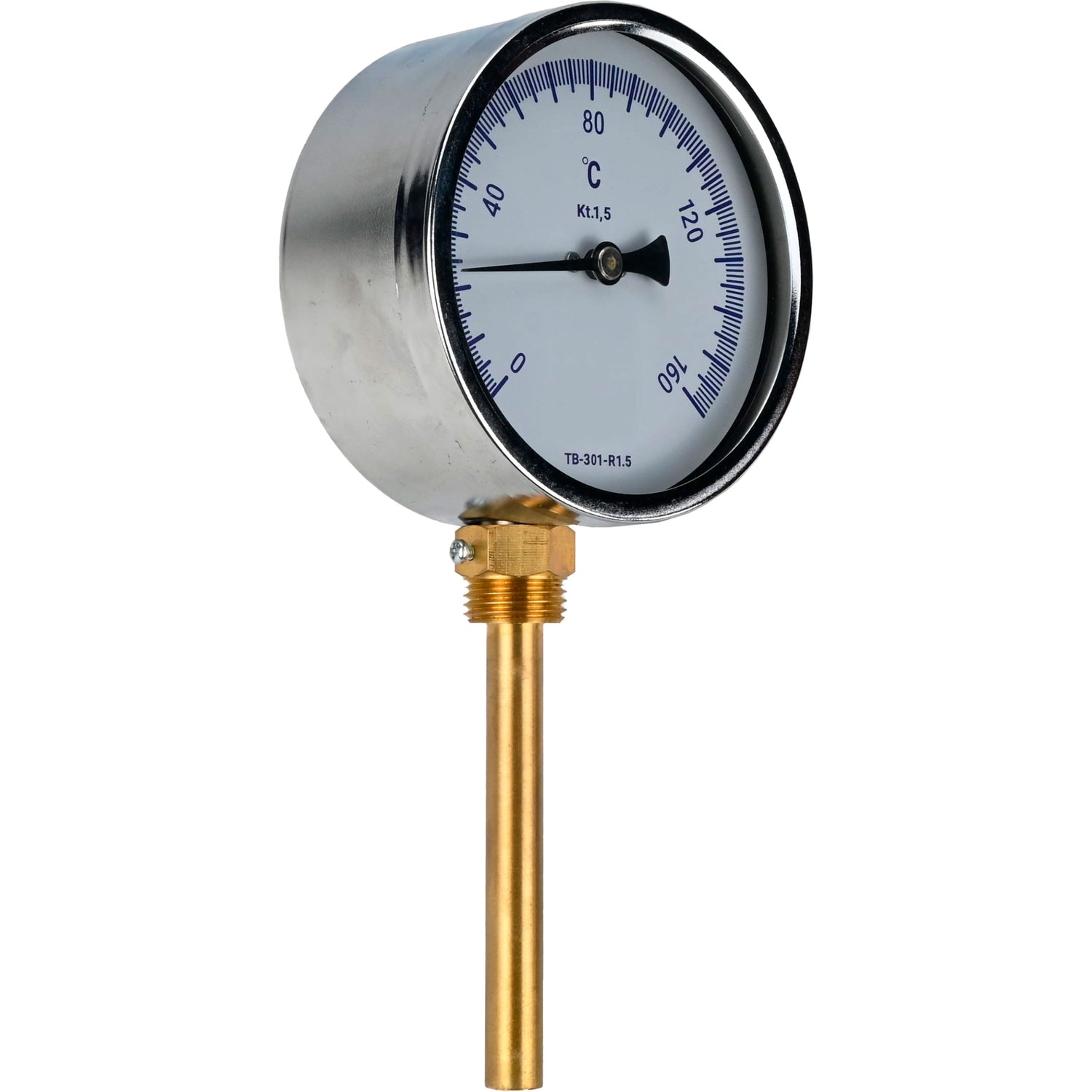 Bimetall-Radialthermometer Elephant TB-301-R1.5 10-25 bar, Edelstahl, Eintauchlänge 46-150mm, Genauigkeitsklasse - 1.5
