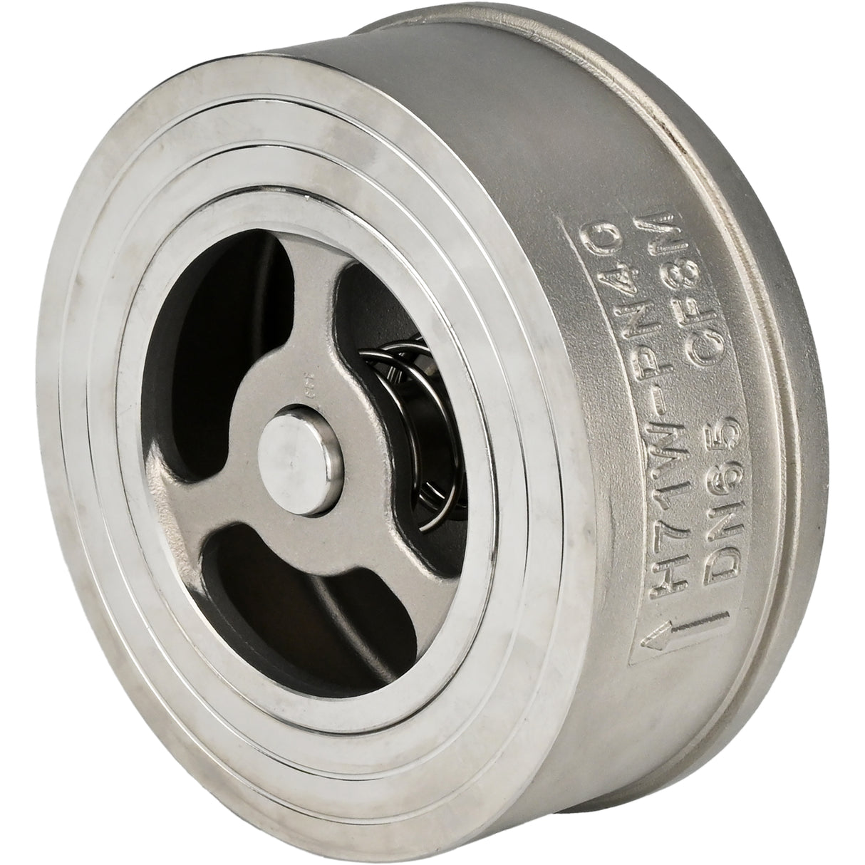 Spring check valve Elephant VCS3232-Fb 40 bar, body material - stainless steel AISI 316, locking material - stainless steel AISI 316, compact flanged, WDVF