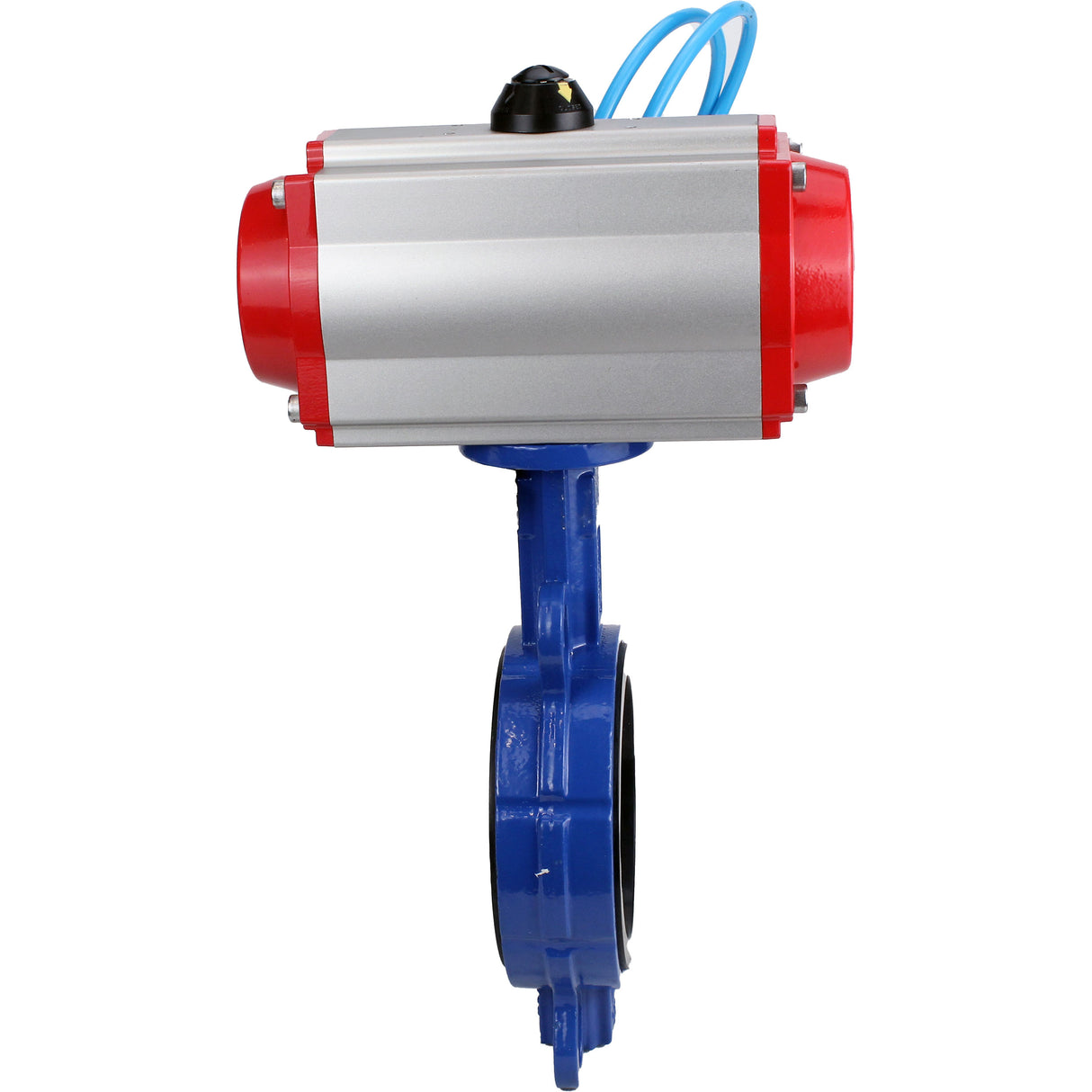 Wasser-Schmetterlingsventil Elephant WBV1413E-2W-Fb-H, Gehäusematerial - Gusseisen GGG50, Scheibenmaterial - Gusseisen GGG40, Dichtung - EPDM, mit pneumatischem Doppelwirkungsantrieb PA-DA, 4V320-10 220V