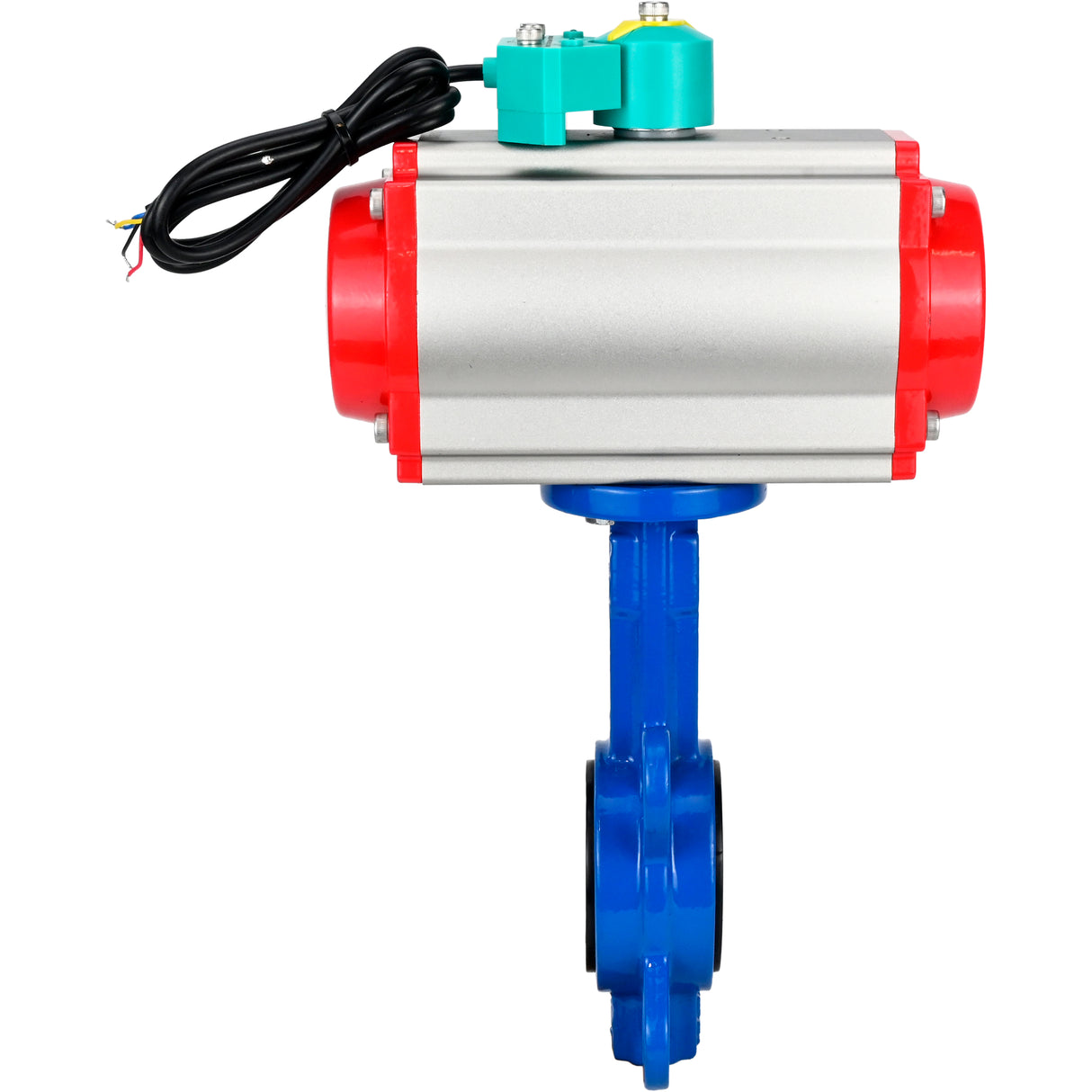 Water Butterfly Valve Elephant WBV1413E-2W-Fb-H DN40-300 16 bar body - GGG50 cast iron, disc - GGG40 cast iron, seal - EPDM, with pneumatic drive PA-DA-XXX and ALS200D magnetic switch