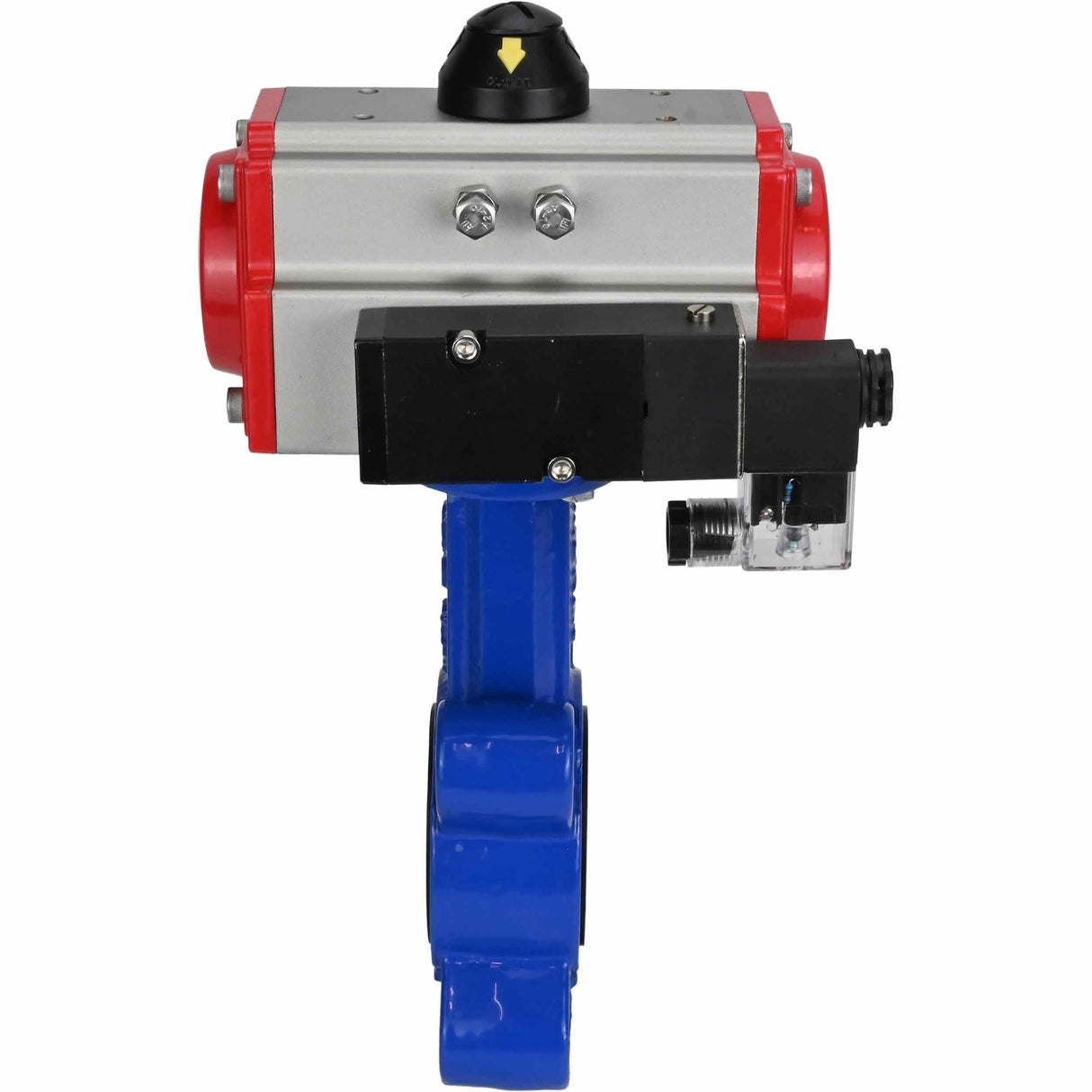 Wasser-Schmetterlingsventil Elephant WBV1616N-2W-Fb-H, Gehäusematerial - Gusseisen QT450, Scheibenmaterial - Gusseisen QT450, Dichtung - NBR, pneumatischer Antrieb PA-SA mit Rückstellfedern, 4M310-08 24V