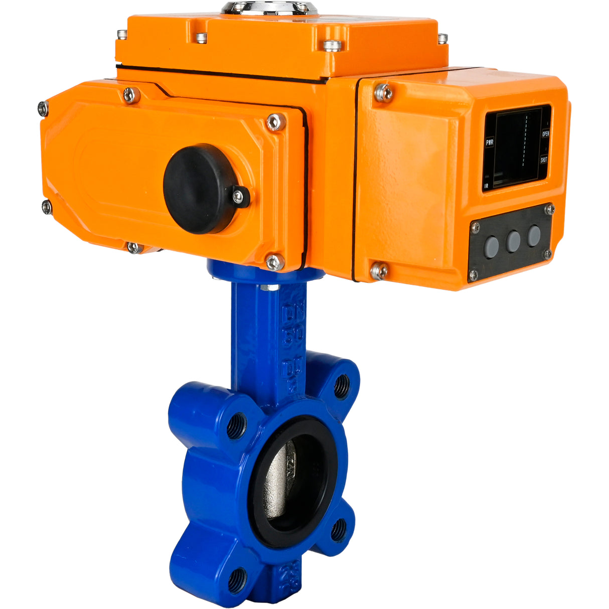 Wasser-Schmetterlingsventil Elephant WBV1616E-2W-Fb-H, Gehäusematerial - Gusseisen QT450, Scheibenmaterial - Gusseisen QT450, Dichtung - EPDM, elektrischer Antrieb QT-N-EM-B1-220VAC-U1 220V