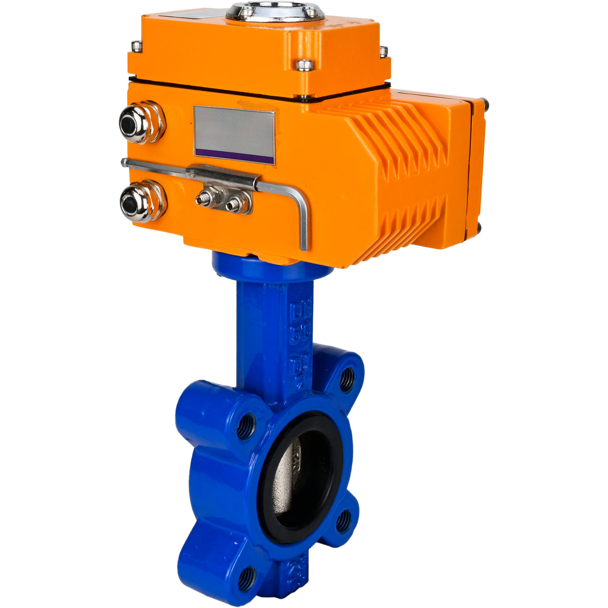 Wasser-Schmetterlingsventil Elephant WBV1616N-2W-Fb-H, Gehäusematerial - Gusseisen QT450, Scheibenmaterial - Gusseisen QT450, Dichtung - NBR, elektrischer Antrieb QT-N-EM-O1-220VAC-U1 220V