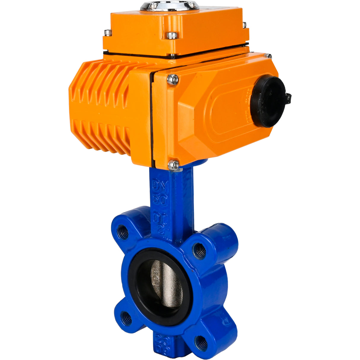 Wasser-Schmetterlingsventil Elephant WBV1616N-2W-Fb-H, Gehäusematerial - Gusseisen QT450, Scheibenmaterial - Gusseisen QT450, Dichtung - NBR, elektrischer Antrieb QT-N-EM-O1-220VAC-U1 220V