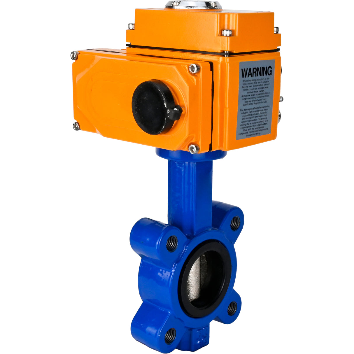 Wasser-Schmetterlingsventil Elephant WBV1616N-2W-Fb-H, Gehäusematerial - Gusseisen QT450, Scheibenmaterial - Gusseisen QT450, Dichtung - NBR, elektrischer Antrieb QT-N-EM-O1-220VAC-U1 220V