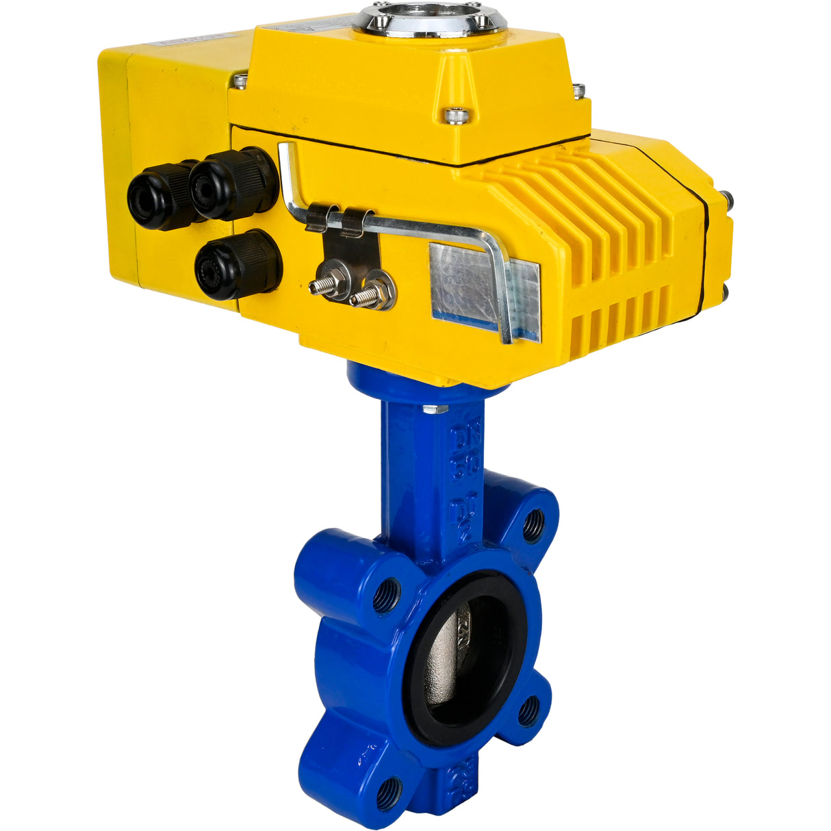 Wasser-Schmetterlingsventil Elephant WBV1616N-2W-Fb-H, Gehäusematerial - Gusseisen QT450, Scheibenmaterial - Gusseisen QT450, Dichtung - NBR, elektrischer Antrieb QT-N-EM-A1-220VAC-U1 220V