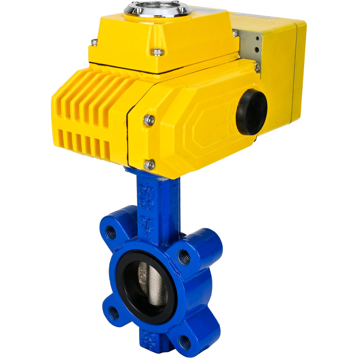 Wasser-Schmetterlingsventil Elephant WBV1616N-2W-Fb-H, Gehäusematerial - Gusseisen QT450, Scheibenmaterial - Gusseisen QT450, Dichtung - NBR, elektrischer Antrieb QT-N-EM-A1-220VAC-U1 220V