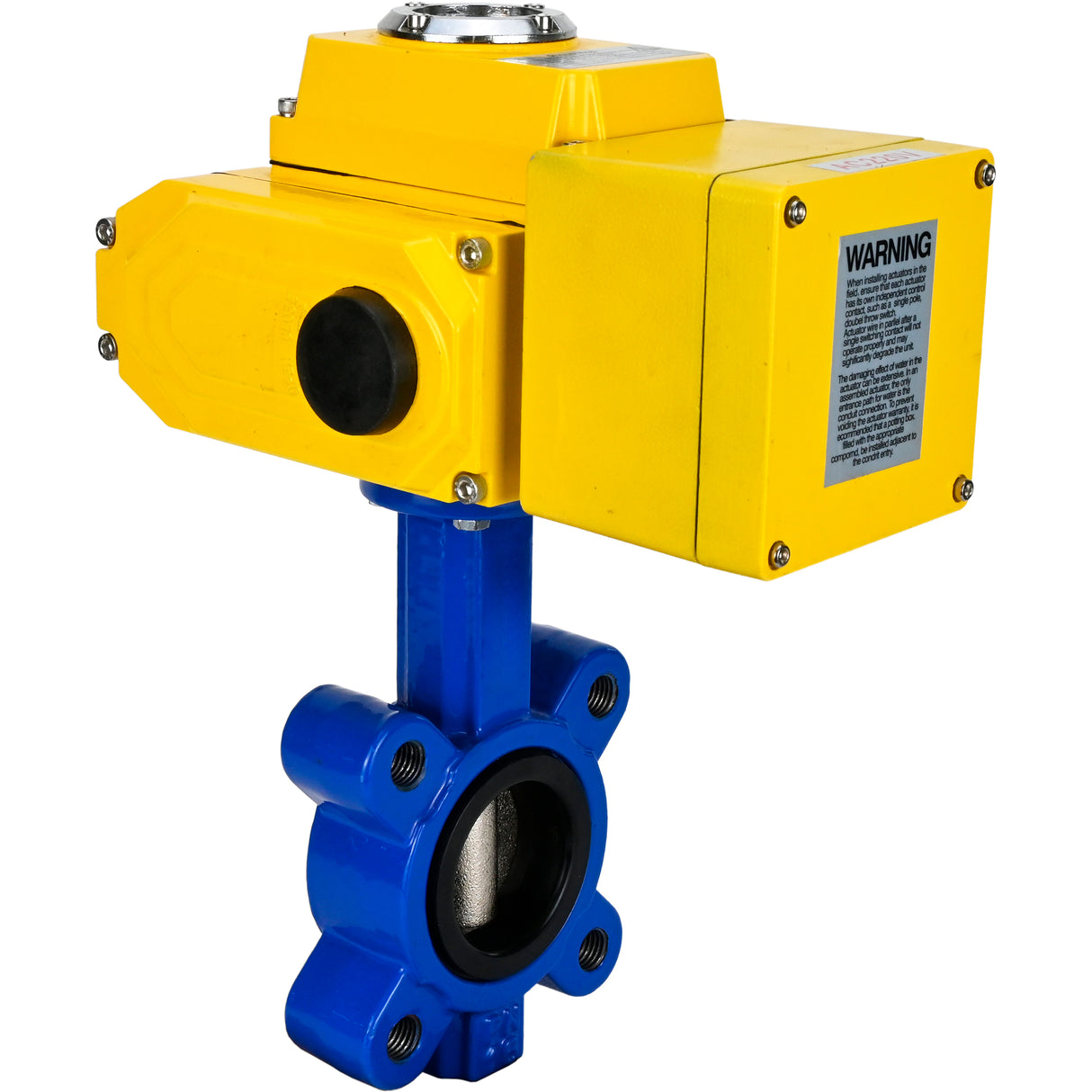 Wasser-Schmetterlingsventil Elephant WBV1616N-2W-Fb-H, Gehäusematerial - Gusseisen QT450, Scheibenmaterial - Gusseisen QT450, Dichtung - NBR, elektrischer Antrieb QT-N-EM-A1-220VAC-U1 220V