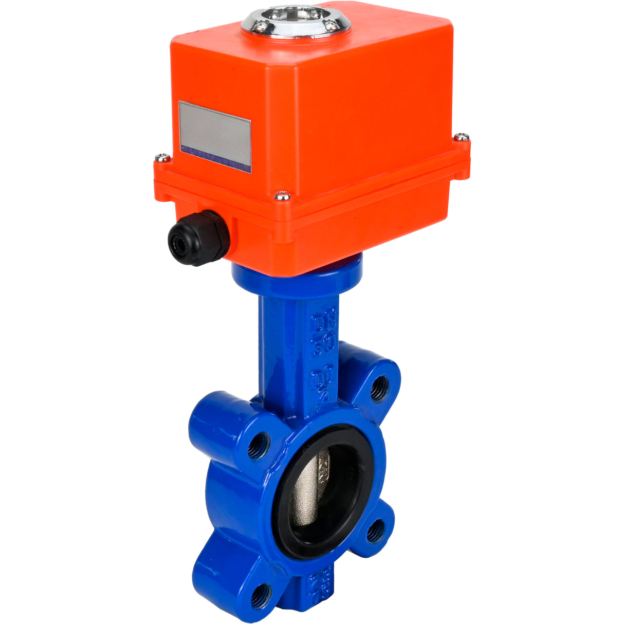 Wasser-Schmetterlingsventil Elephant WBV1616N-2W-Fb-H, Gehäusematerial - Gusseisen QT450, Scheibenmaterial - Gusseisen QT450, Dichtung - NBR, elektrischer Antrieb QT-N-EM-O1-220VAC-U1 MINI 220V