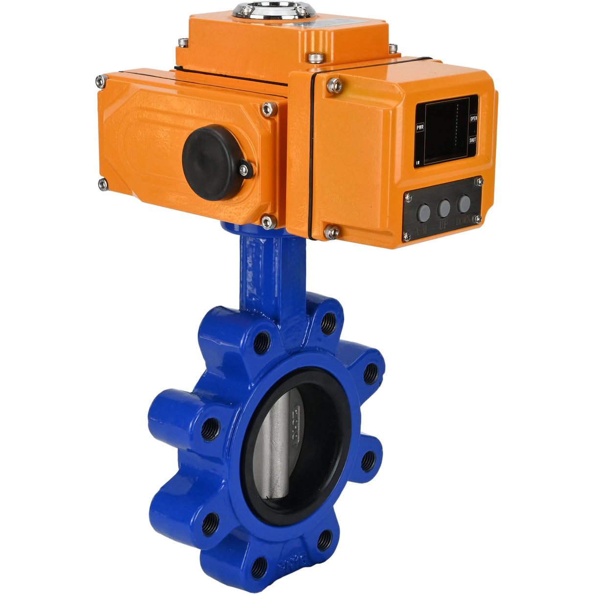 Wasser-Schmetterlingsventil Elephant WBV1631N-2W-Fb-H, Gehäusematerial - Gusseisen QT450, Scheibenmaterial - Edelstahl AISI 304, Dichtung - NBR, elektrischer Antrieb QT-N-EM-B1-220VAC-U1 220V