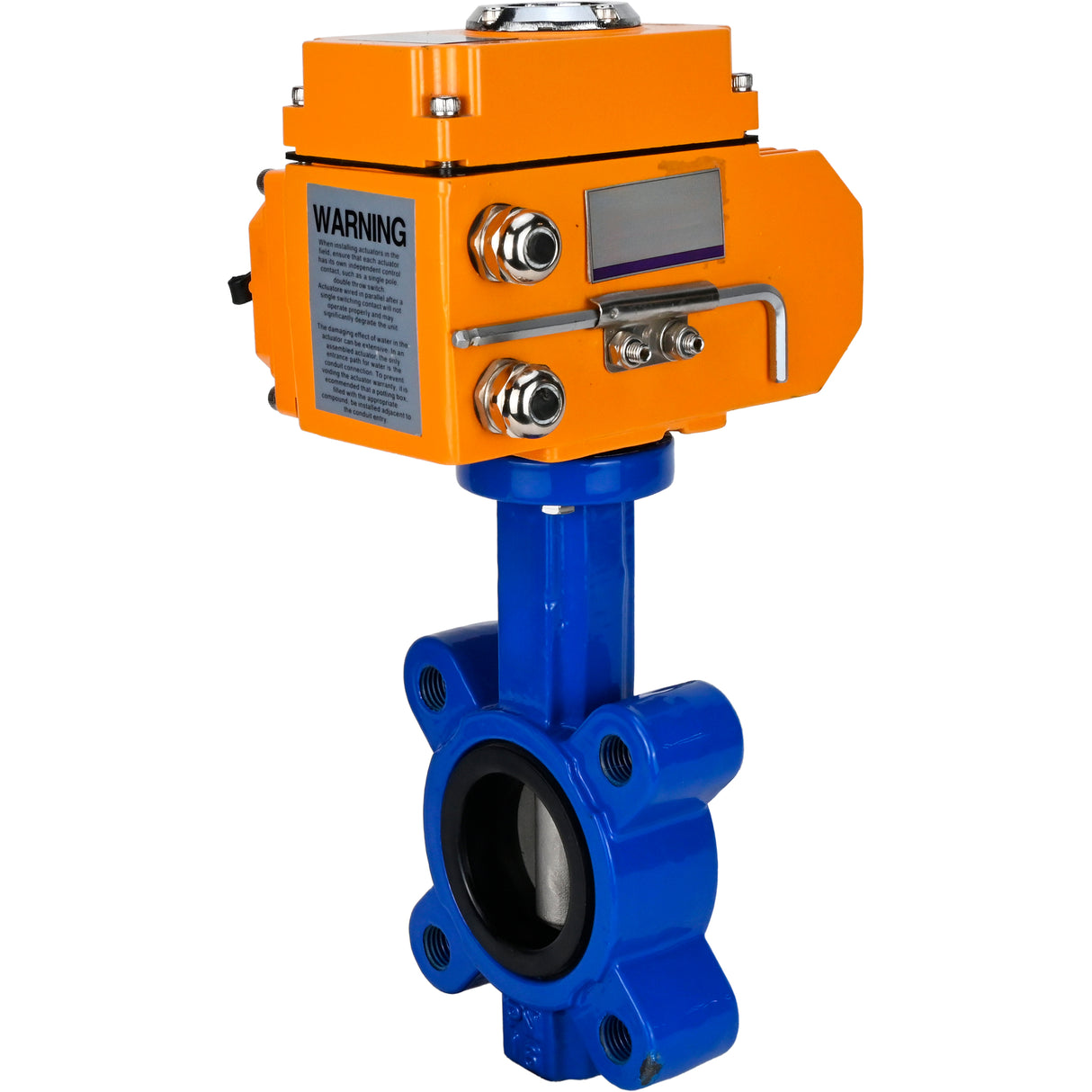 Wasser-Schmetterlingsventil Elephant WBV1631E-2W-Fb-H, Gehäusematerial - Gusseisen QT450, Scheibenmaterial - Edelstahl AISI 304, Dichtung - EPDM, elektrischer Antrieb QT-N-EM-O1-24VDC-U1 24V