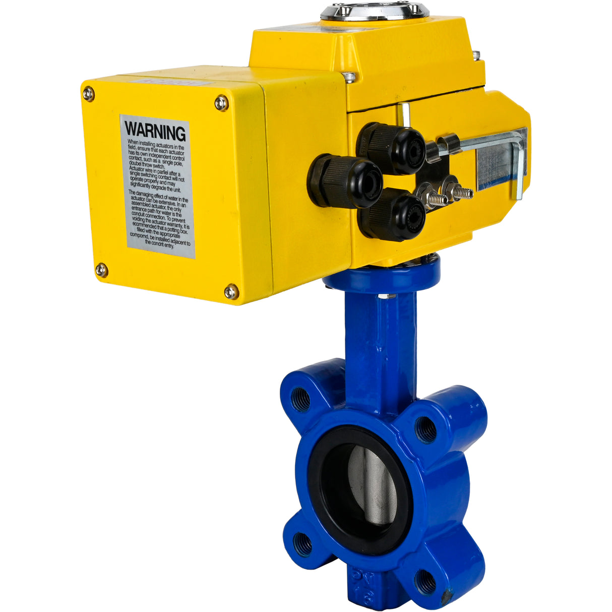 Wasser-Schmetterlingsventil Elephant WBV1631E-2W-Fb-H, Gehäusematerial - Gusseisen QT450, Scheibenmaterial - Edelstahl AISI 304, Dichtung - EPDM, elektrischer Antrieb QT-N-EM-A1-220VAC-U1 220V