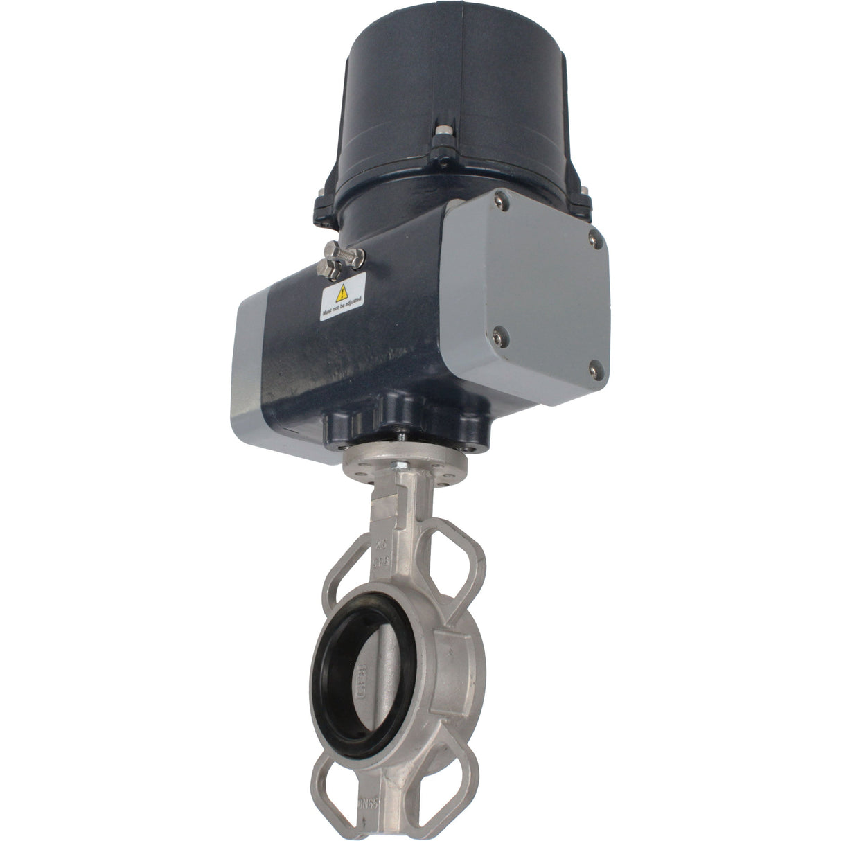 Schmetterlingsventile Elephant WBV3131V-2W-Fb-H zwischenflanschig, Gehäuse - Edelstahl 304, Scheibe - Edelstahl 304, Dichtung - Viton, mit elektrischem Viertelumdrehungsantrieb Elephant QTSA-N-EM-O0-220VAC