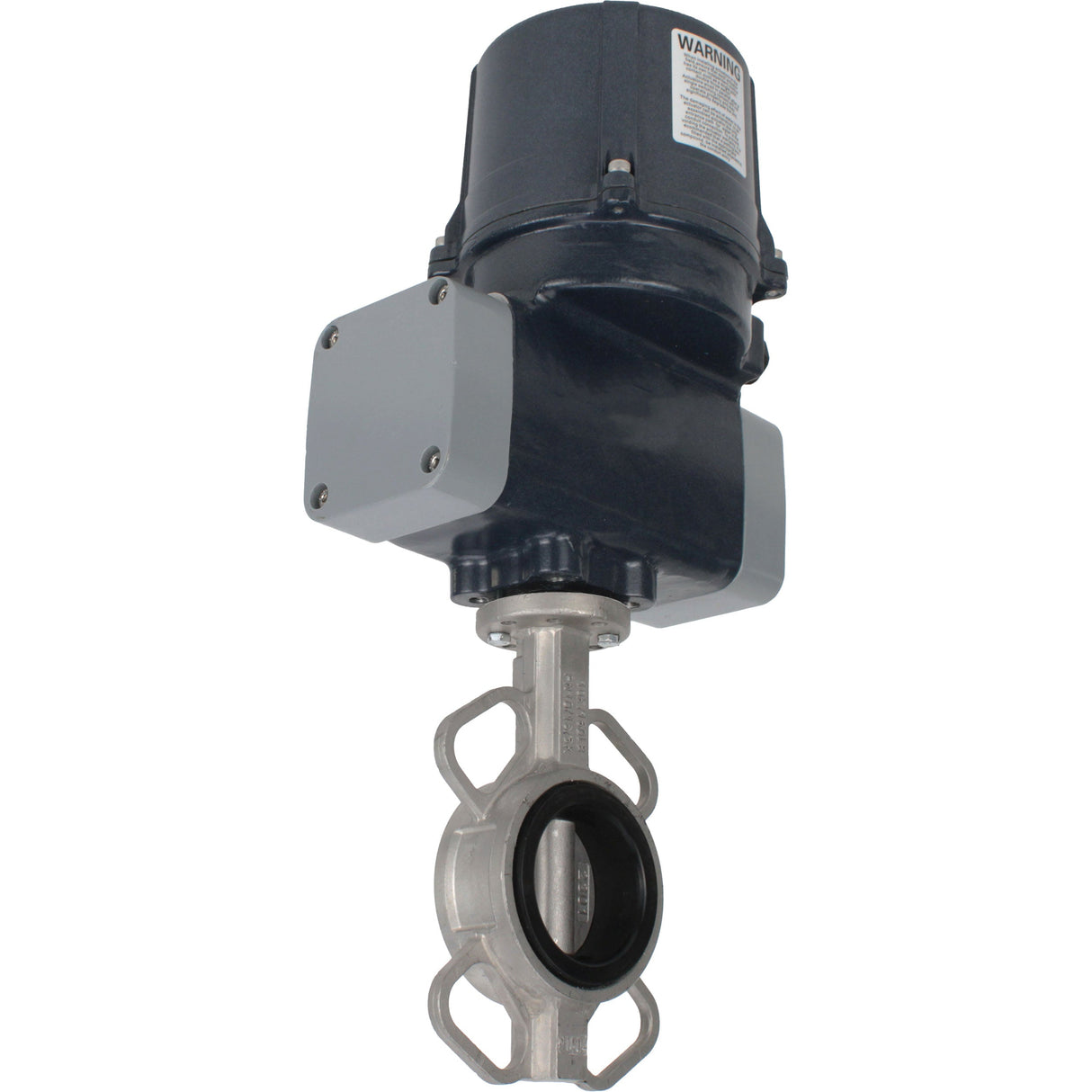 Schmetterlingsventile Elephant WBV3131V-2W-Fb-H zwischenflanschig, Gehäuse - Edelstahl 304, Scheibe - Edelstahl 304, Dichtung - Viton, mit elektrischem Viertelumdrehungsantrieb Elephant QTSA-N-EM-O0-220VAC