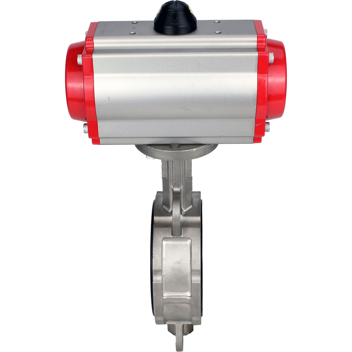 Water Butterfly Valve Elephant WBV3131N-2W-Fb-H, Gehäusematerial - Edelstahl AISI 304, Scheibenmaterial - Edelstahl AISI 304, Dichtung - NBR, pneumatischer Antrieb PA-SA mit Rückstellfedern, 4M310-08 220V