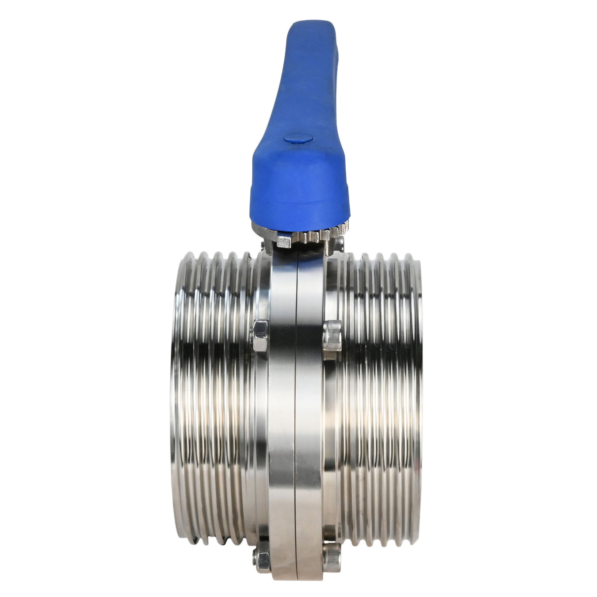 Wasser-Schmetterlingsventil Elephant WBV3131E-2W-T-H, Gehäusematerial - lebensmittelechter Edelstahl 304, Scheibenmaterial - Edelstahl AISI 304, Dichtung - EPDM, mit Gewinde, mit Griff