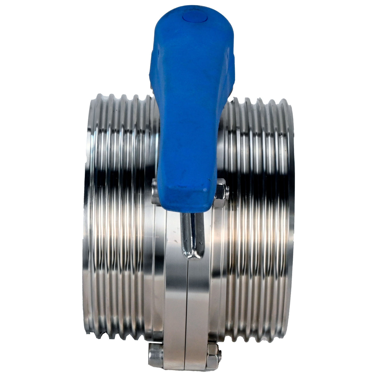 Wasser-Schmetterlingsventil Elephant WBV3131E-2W-T-H, Gehäusematerial - lebensmittelechter Edelstahl 304, Scheibenmaterial - Edelstahl AISI 304, Dichtung - EPDM, mit Gewinde, mit Griff