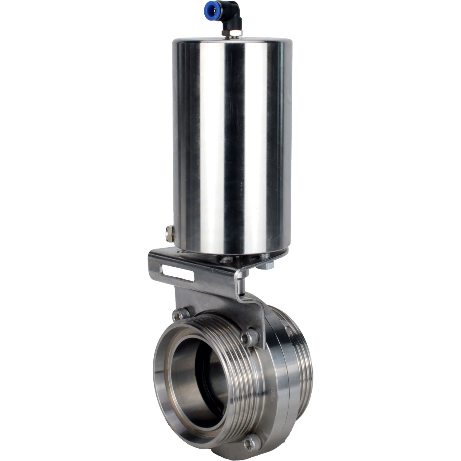 Water Butterfly valves Elephant WBV3131S-2W-T-H, body material - stainless steel AISI 304, seal - Silicon, with pneumatic actuator PA-SA-85