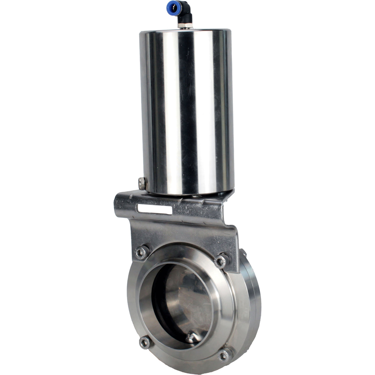 Water Butterfly valves Elephant WBV3131S-2W-W-H, body material - stainless steel AISI 304, seal - Silicon, with pneumatic actuator PA-SA-85