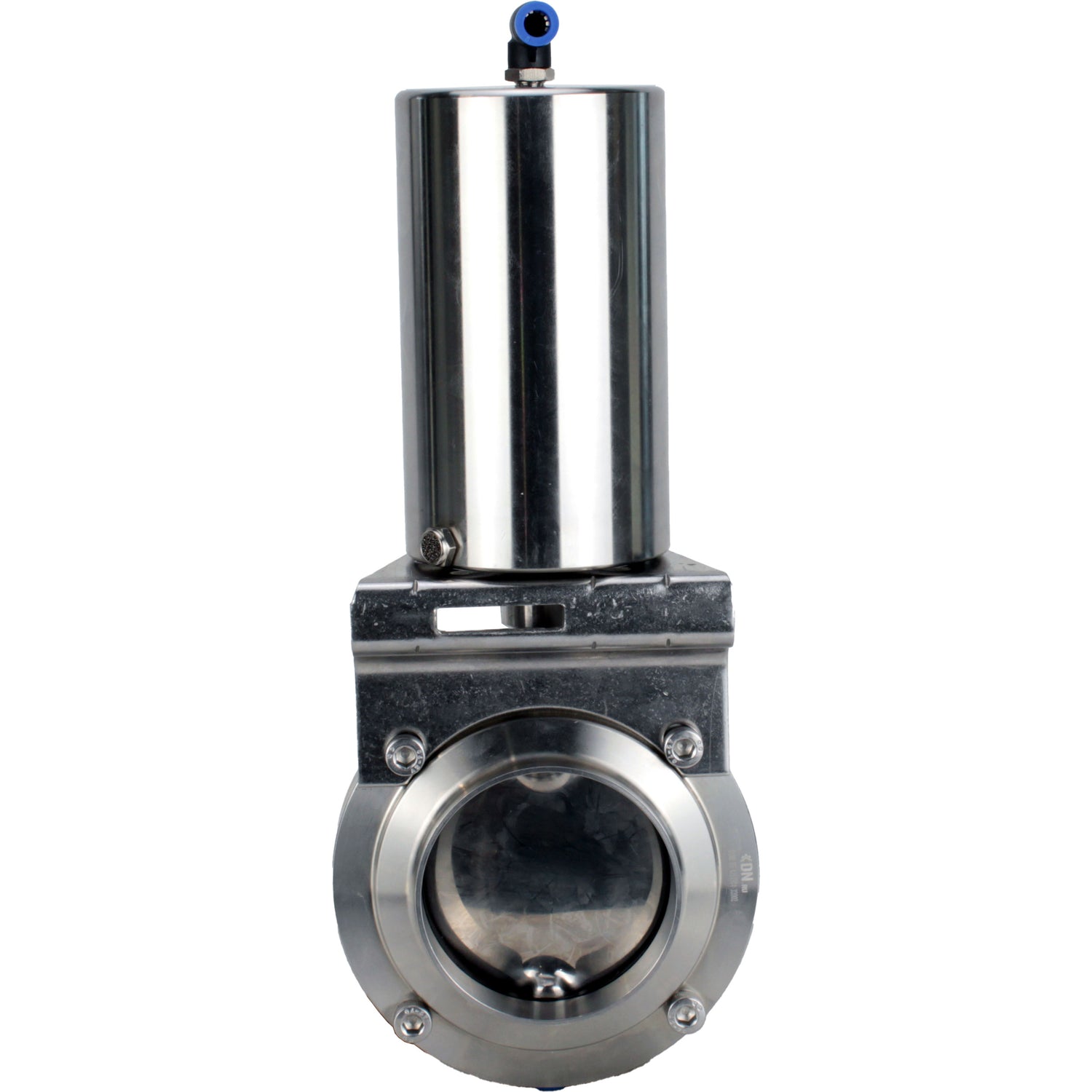 Water Butterfly valves Elephant WBV3131S-2W-W-H, body material - stainless steel AISI 304, seal - Silicon, with pneumatic actuator PA-SA-85