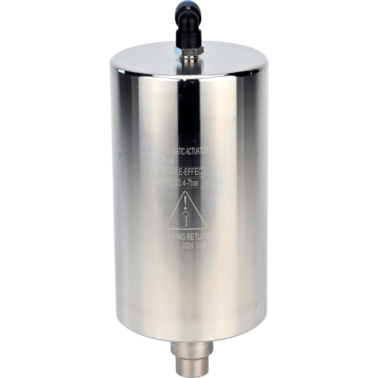 Pneumatische Antriebe mit Rückstellfedern Elephant PA-SA-85 für Lebensmittelschleusen WBV3131E-2W-W/T/C, Durchmesser - 85mm, Druck - 4-7bar, Gehäuse - Edelstahl 304