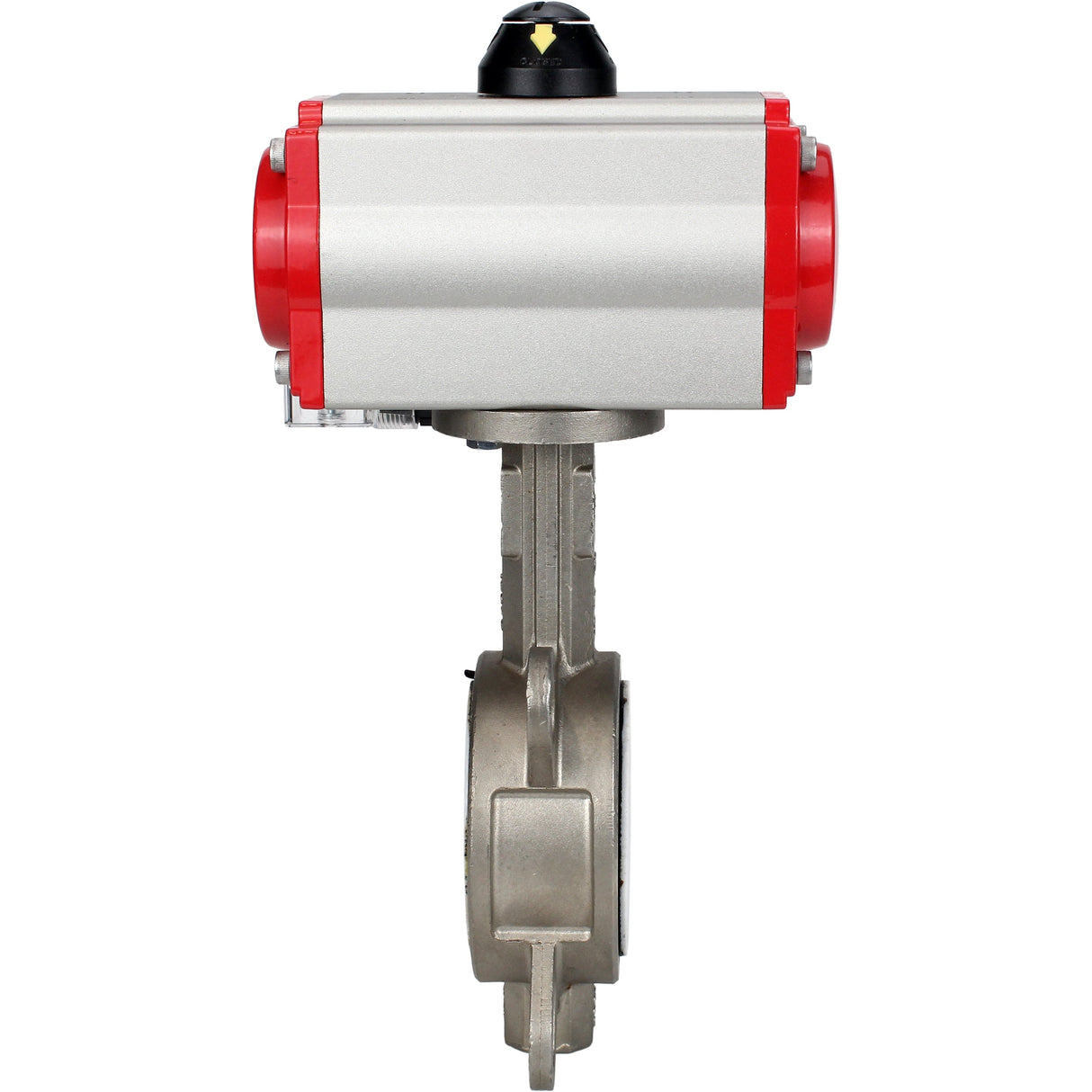 Wasser-Schmetterlingsventil Elephant WBV3131P-2W-Fb-H, Gehäusematerial - Edelstahl AISI 304, Scheibenmaterial - Edelstahl AISI 304, Dichtung - PTFE, pneumatischer Antrieb PA-SA mit Rückstellfedern, 4M310-08 24V