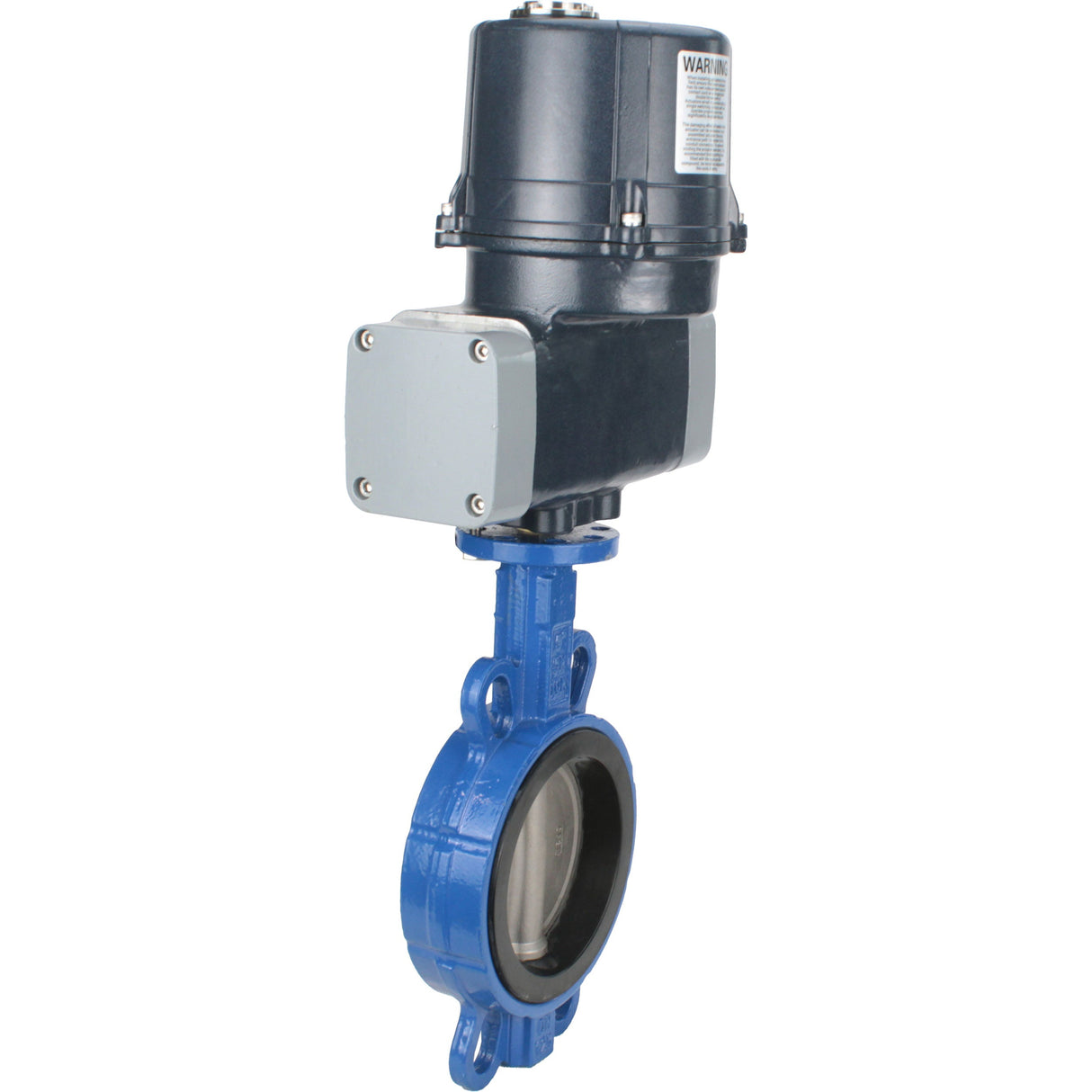 Absperrklappen Elephant WBV3432V-2W-Fb-H mit Zwischenflansch, Gehäuse - WCB Kohlenstoffstahl, Scheibe - Edelstahl 316L, Dichtung - Viton, mit elektrischem Vierteldrehantrieb Elephant QTSA-N-EM-O0-220VAC